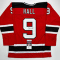 autographed-signed-taylor-hall-new-jersey-red-hockey-jersey-jsa-coa