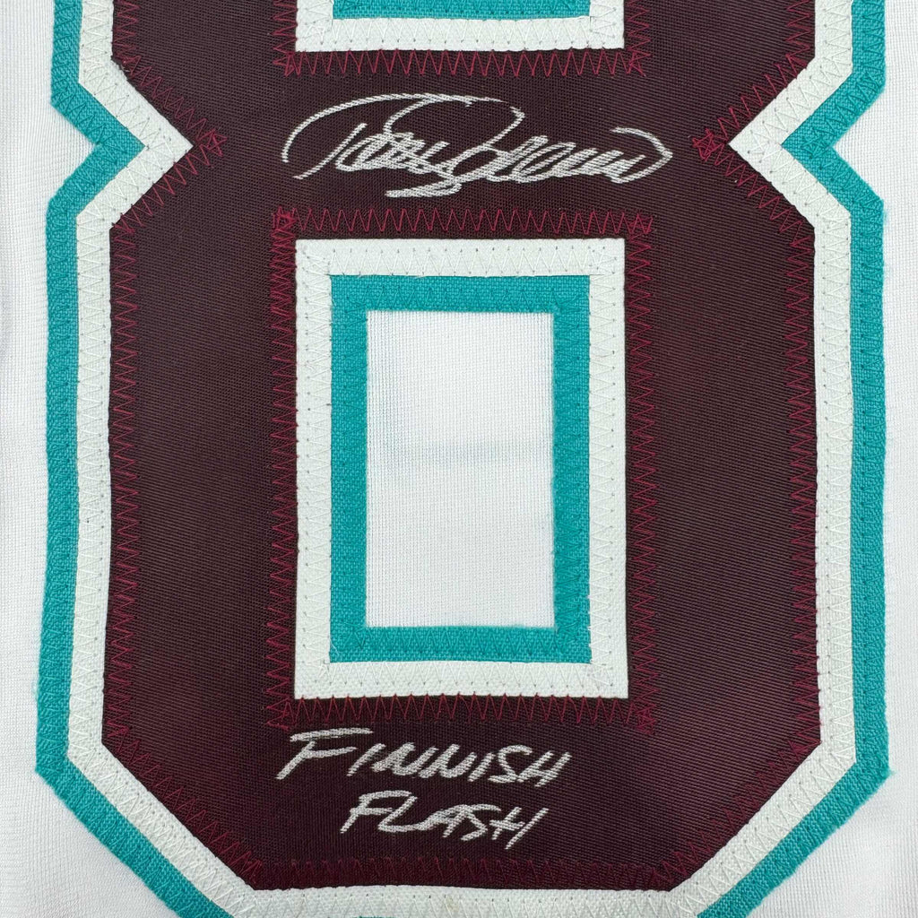 autographed-signed-teemu-selanne-finnish-flash-anaheim-white-retro-hockey-jersey-jsa-coa