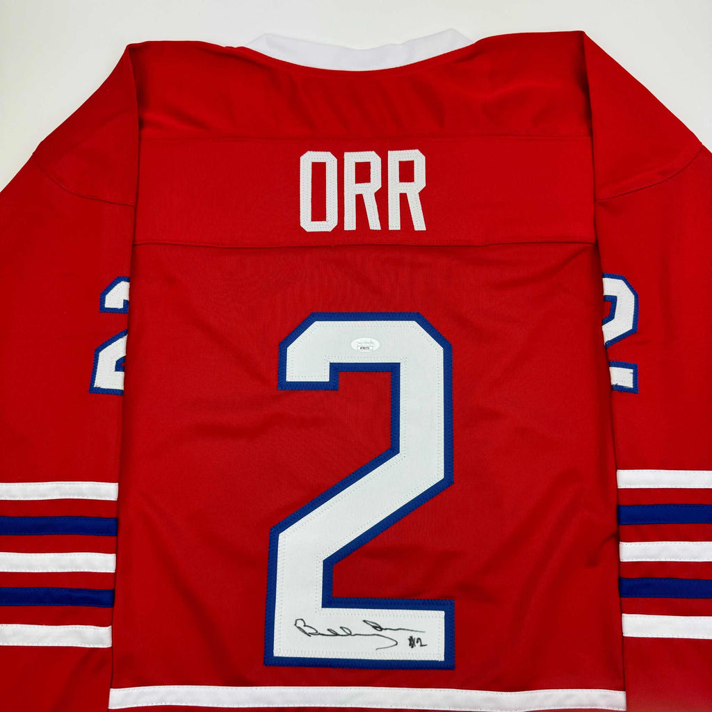 autographed-signed-bobby-orr-oshawa-red-hockey-jersey-jsa-coa