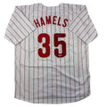 autographed-signed-cole-hamels-philadelphia-pinstripe-baseball-jersey-beckett-bas-coa