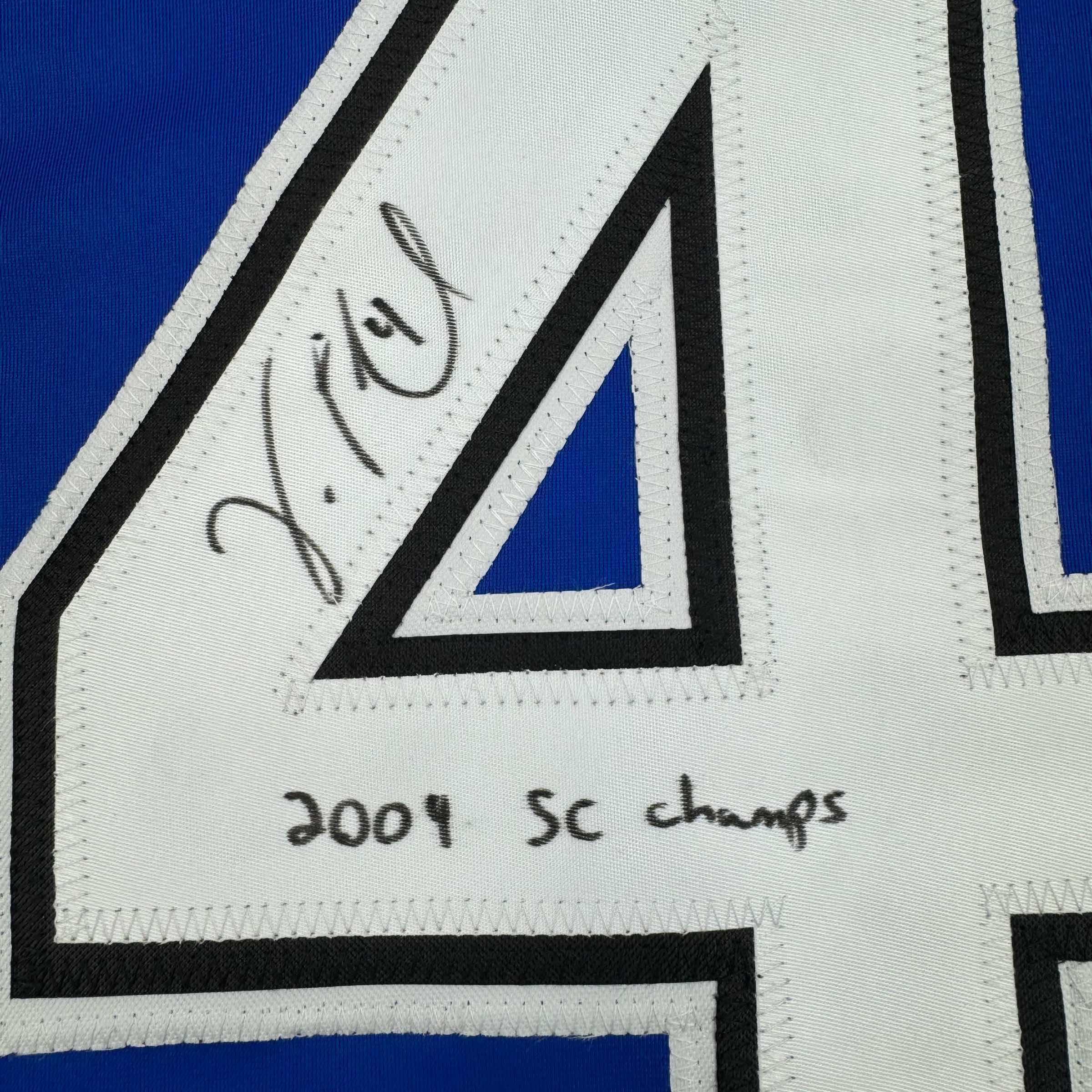 autographed-signed-vincent-lecavalier-2004-sc-champs-tampa-bay-blue-hockey-jersey-jsa-coa