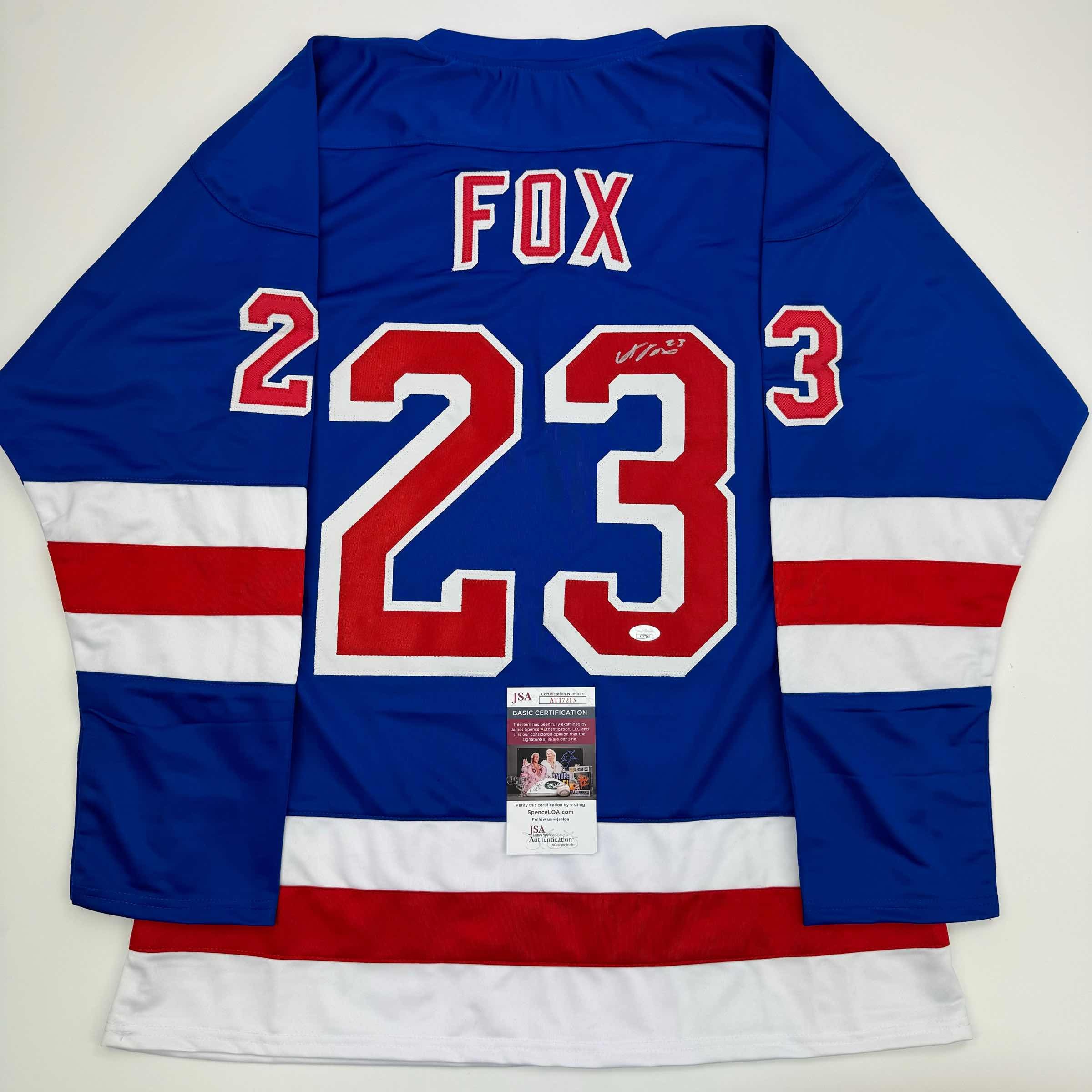 autographed-signed-adam-fox-new-york-blue-hockey-jersey-jsa-coa