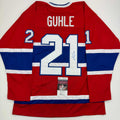 autographed-signed-kaiden-guhle-montreal-red-hockey-jersey-jsa-coa