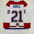autographed-signed-kaiden-guhle-montreal-white-hockey-jersey-jsa-coa
