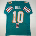 autographed-signed-tyreek-hill-miami-retro-teal-football-jersey-jsa-coa
