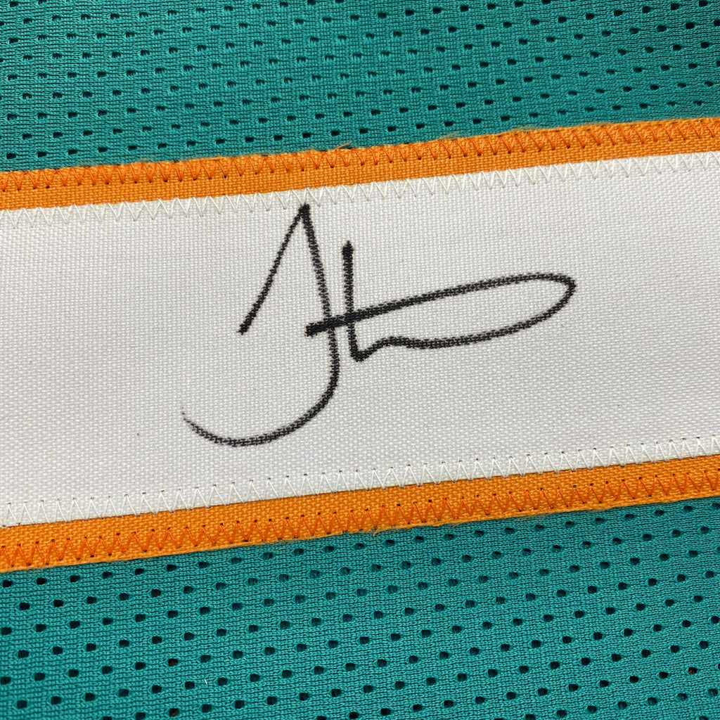 autographed-signed-tyreek-hill-miami-retro-teal-football-jersey-jsa-coa