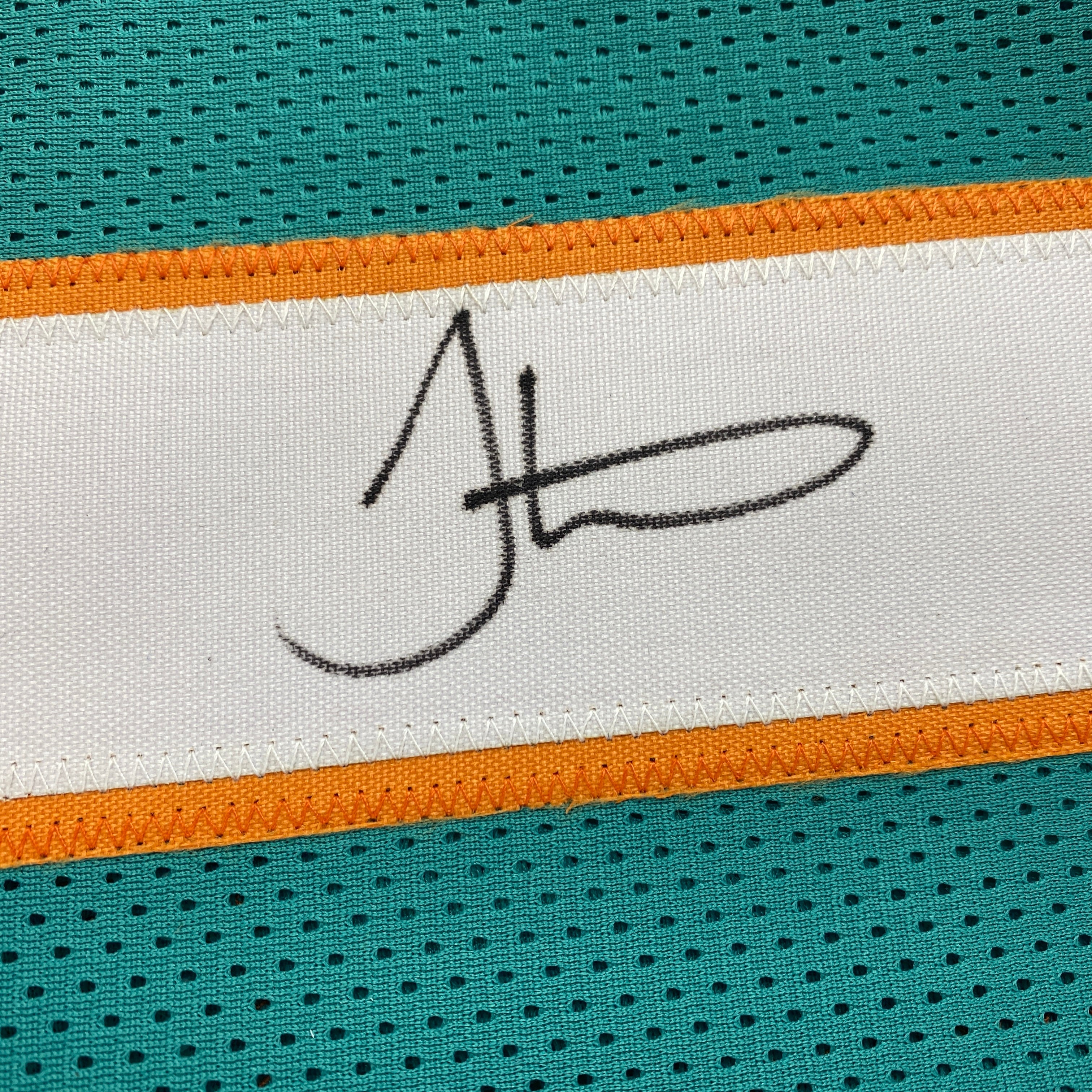 autographed-signed-tyreek-hill-miami-retro-teal-football-jersey-jsa-coa