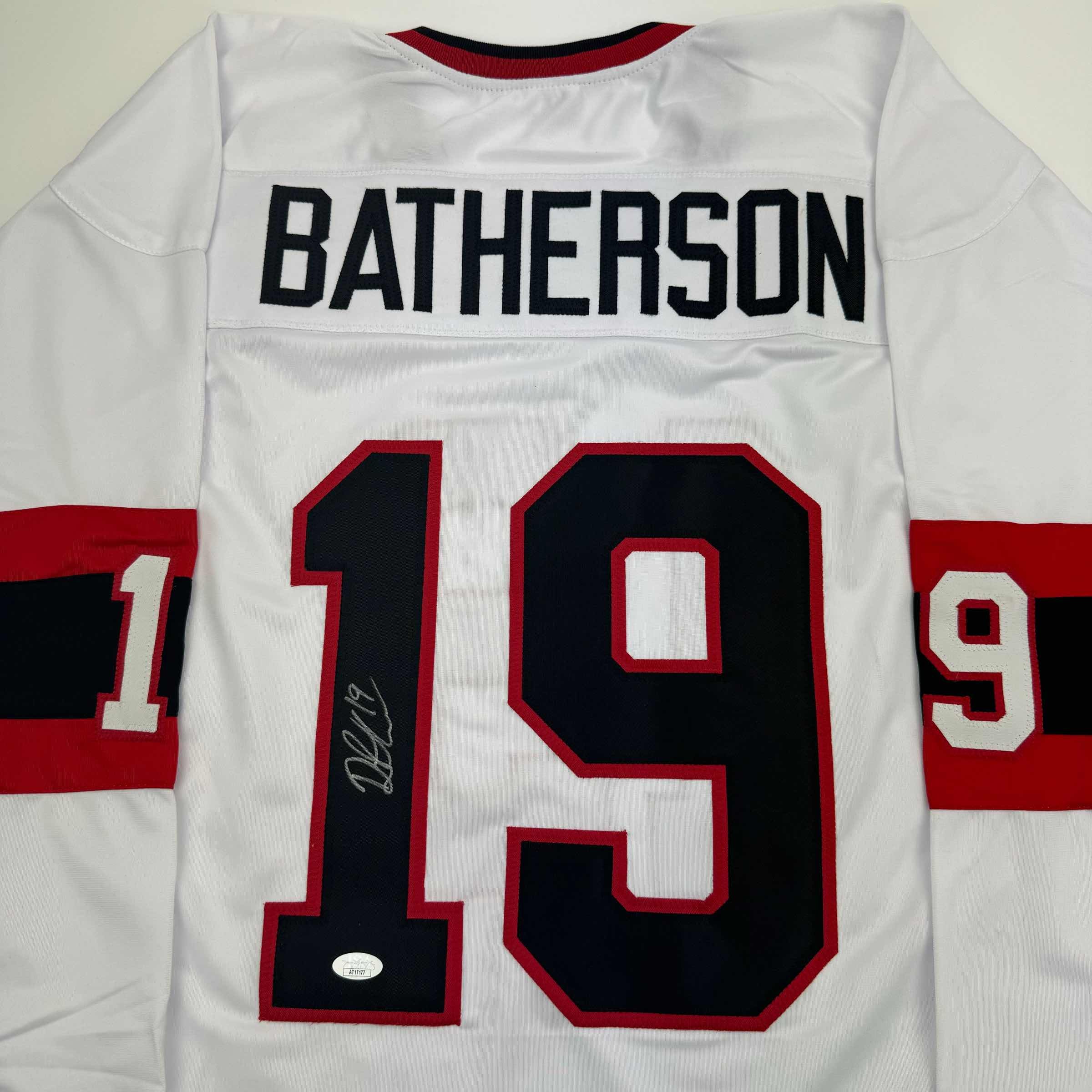 autographed-signed-drake-batherson-ottawa-white-hockey-jersey-jsa-coa