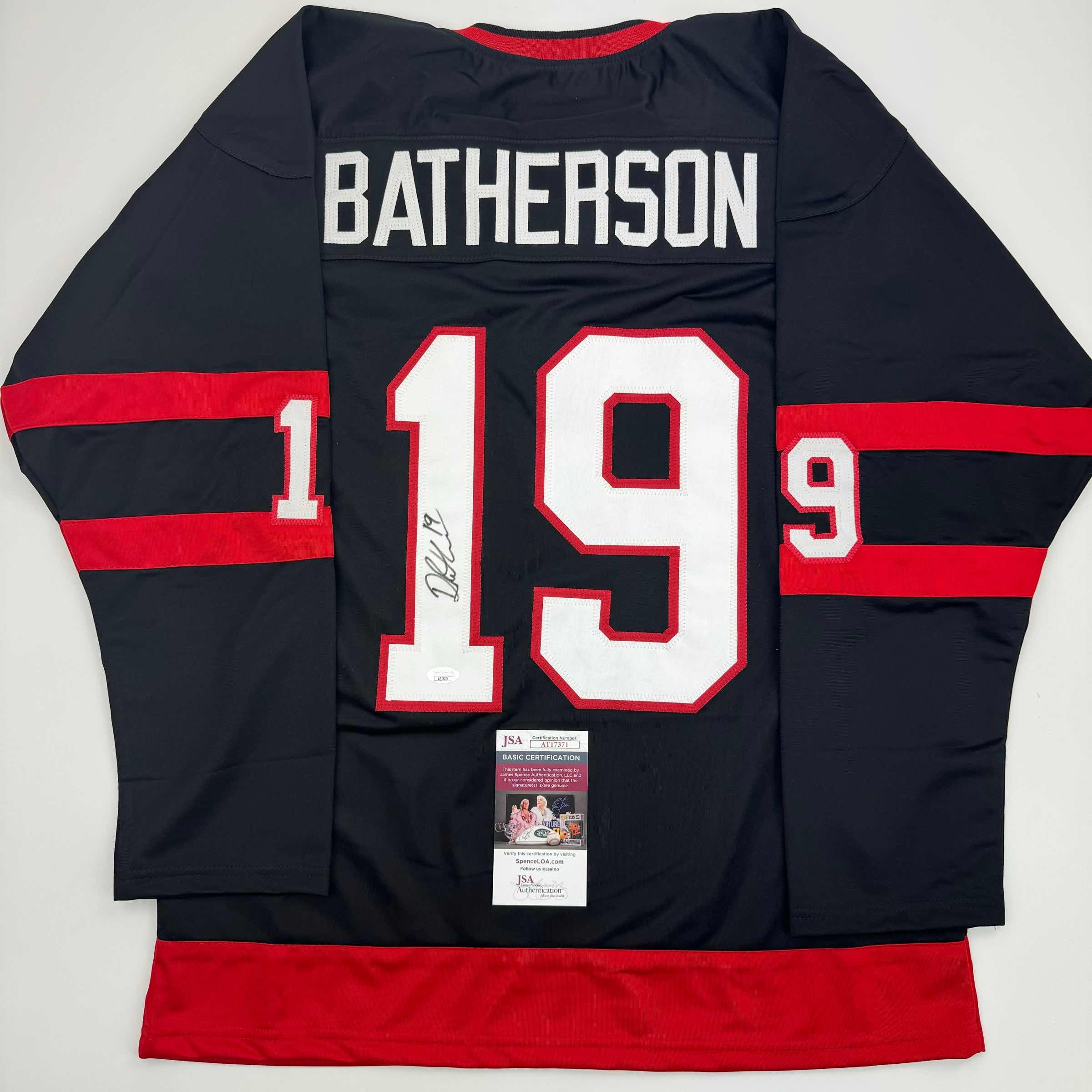 autographed-signed-drake-batherson-ottawa-black-hockey-jersey-jsa-coa