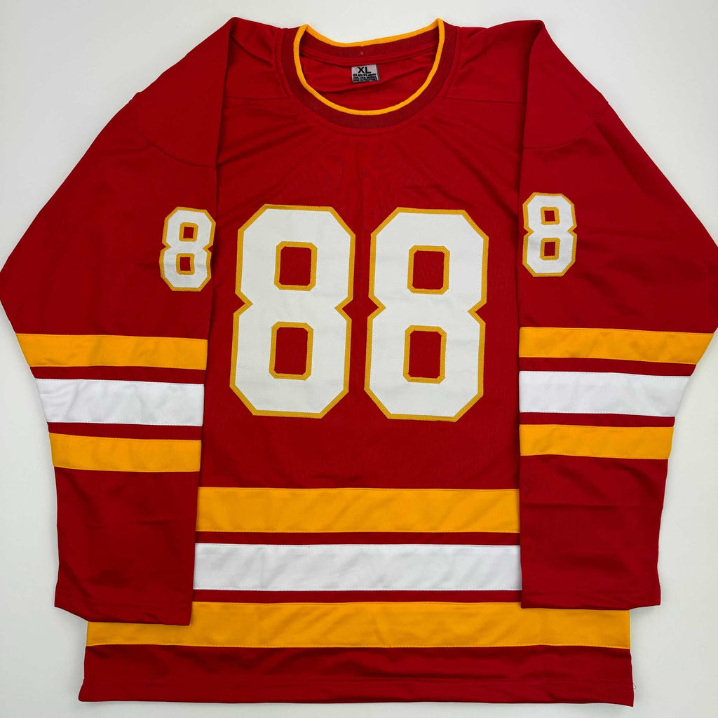 autographed-signed-andrew-mangiapane-calgary-red-hockey-jersey-jsa-coa