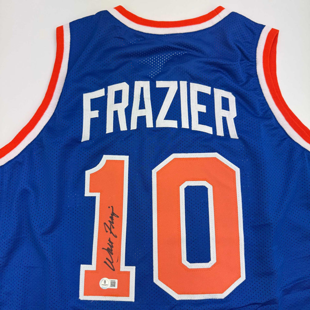 autographed-signed-walt-frazier-new-york-blue-basketball-jersey-psa-dna-coa
