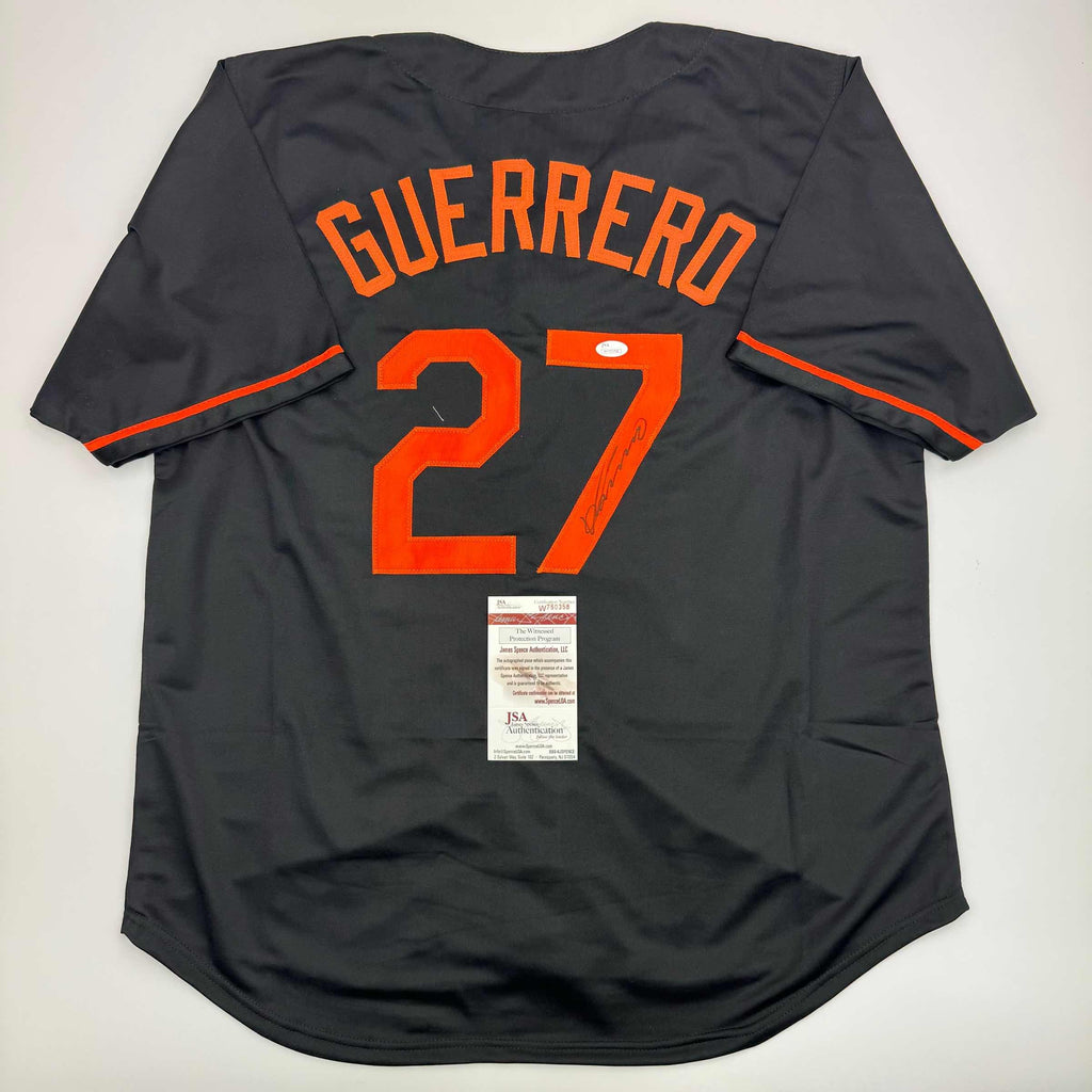 autographed-signed-vladimir-guerrero-baltimore-black-baseball-jersey-jsa-coa