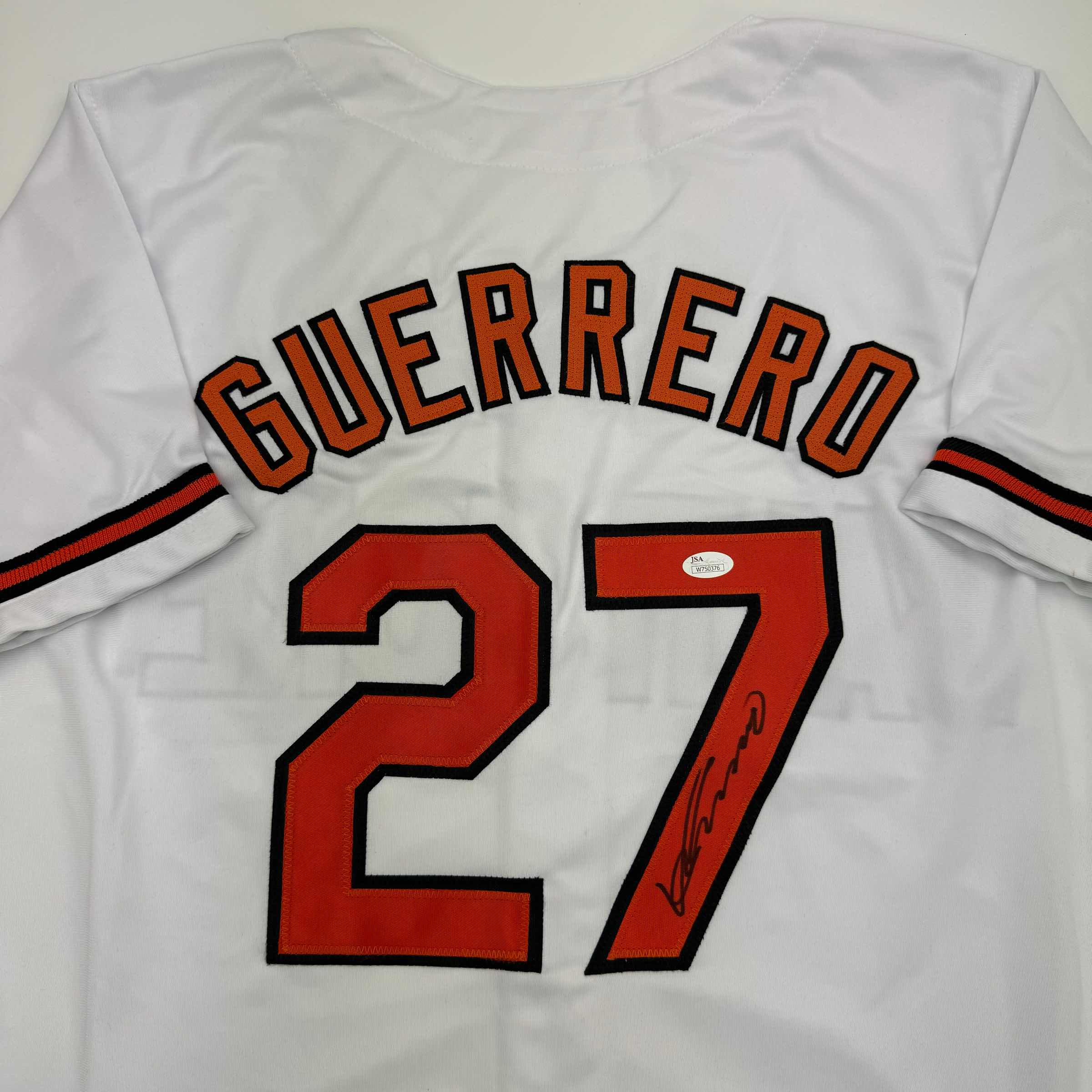autographed-signed-vladimir-guerrero-baltimore-white-baseball-jersey-jsa-coa