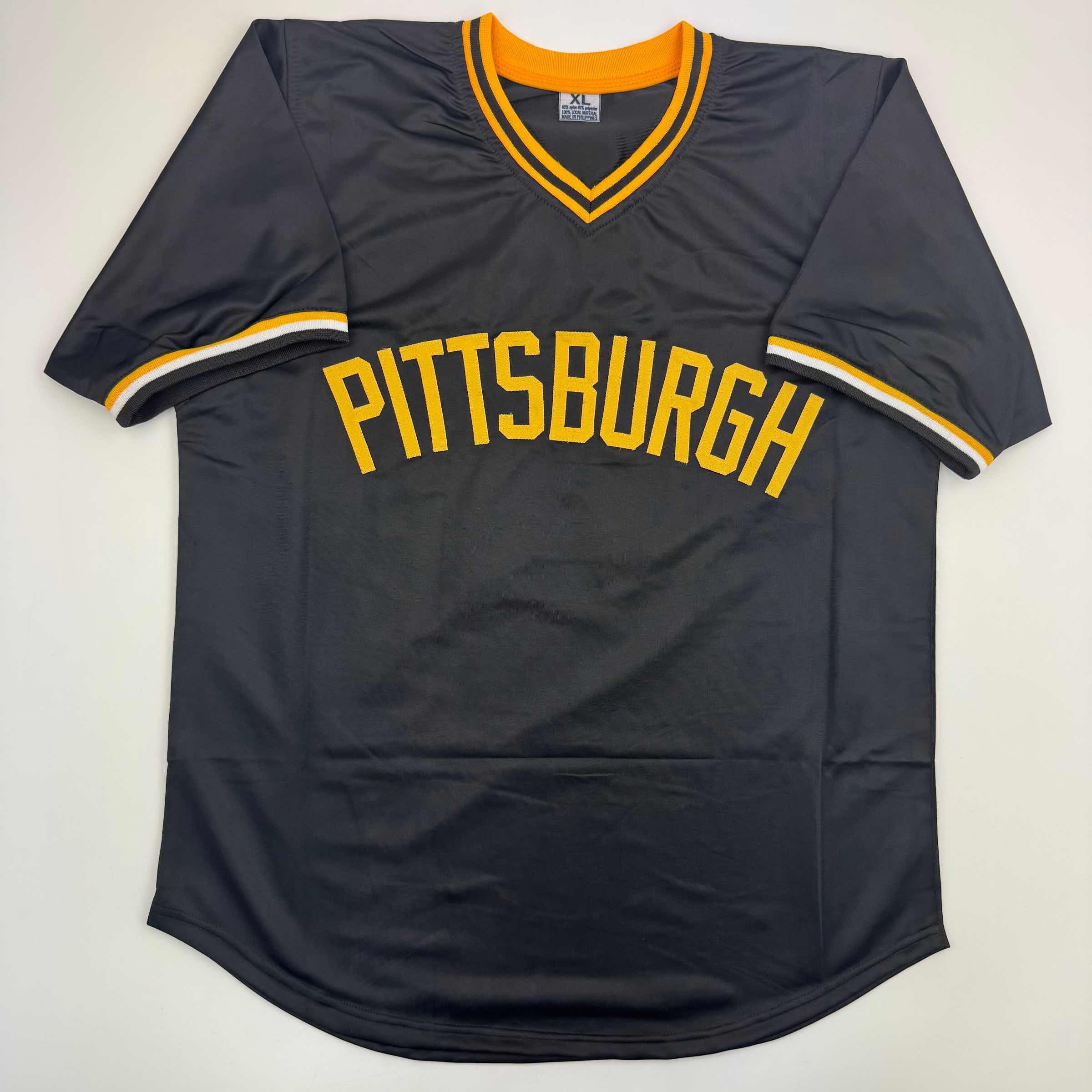 autographed-signed-tony-pena-pittsburgh-black-baseball-jersey-jsa-coa