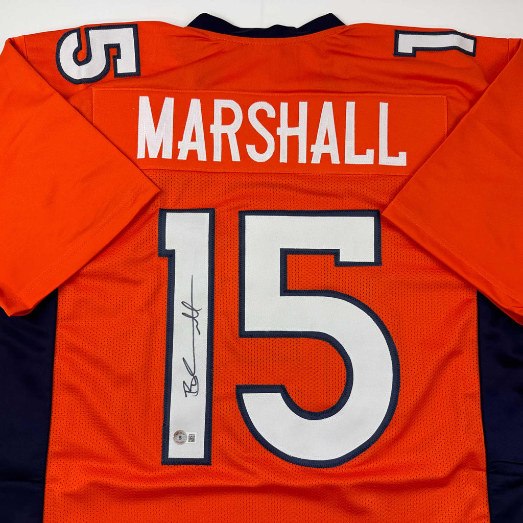autographed-signed-brandon-marshall-denver-orange-football-jersey-beckett-bas-coa