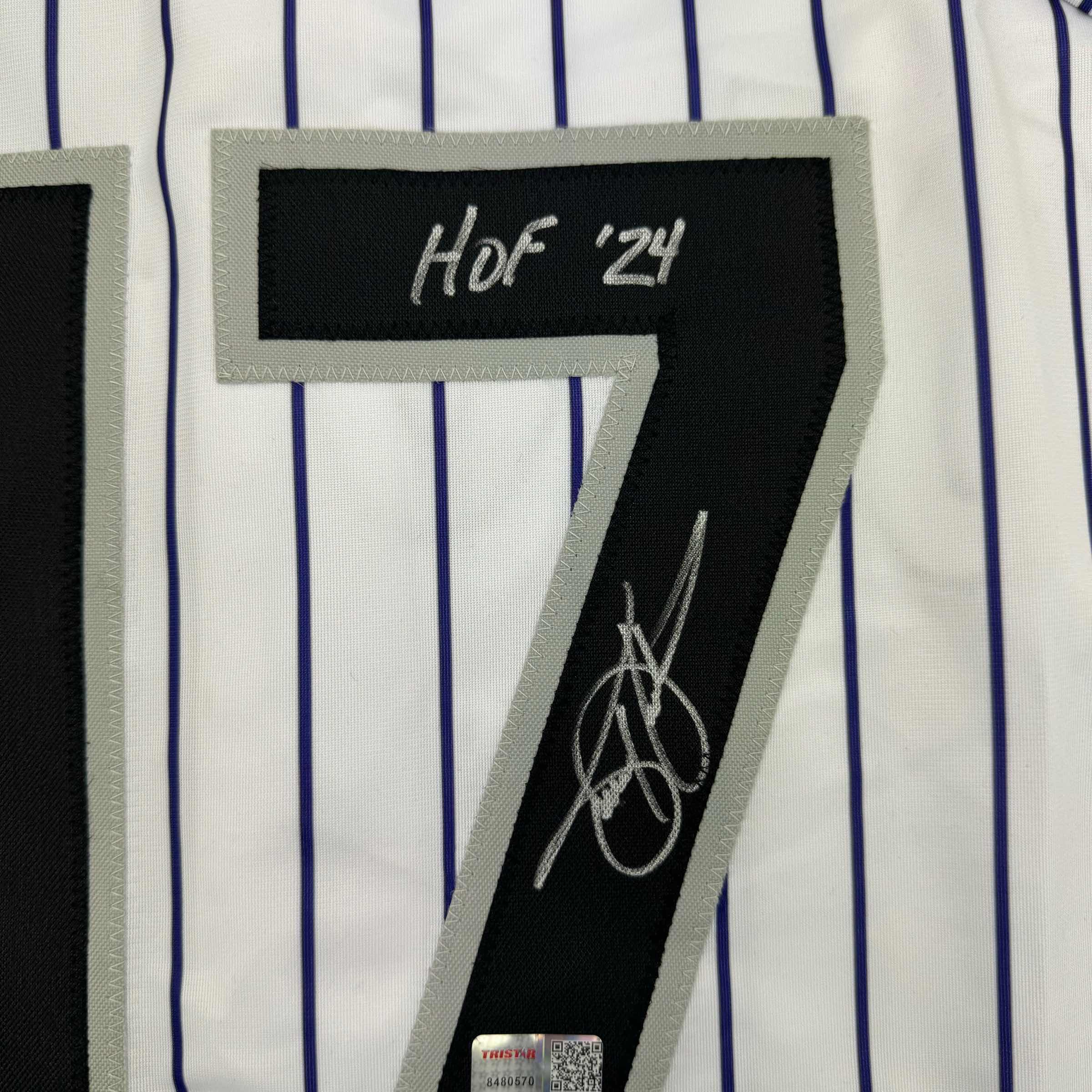 autographed-signed-todd-helton-hof-24-colorado-pinstripe-baseball-jersey-tristar-coa