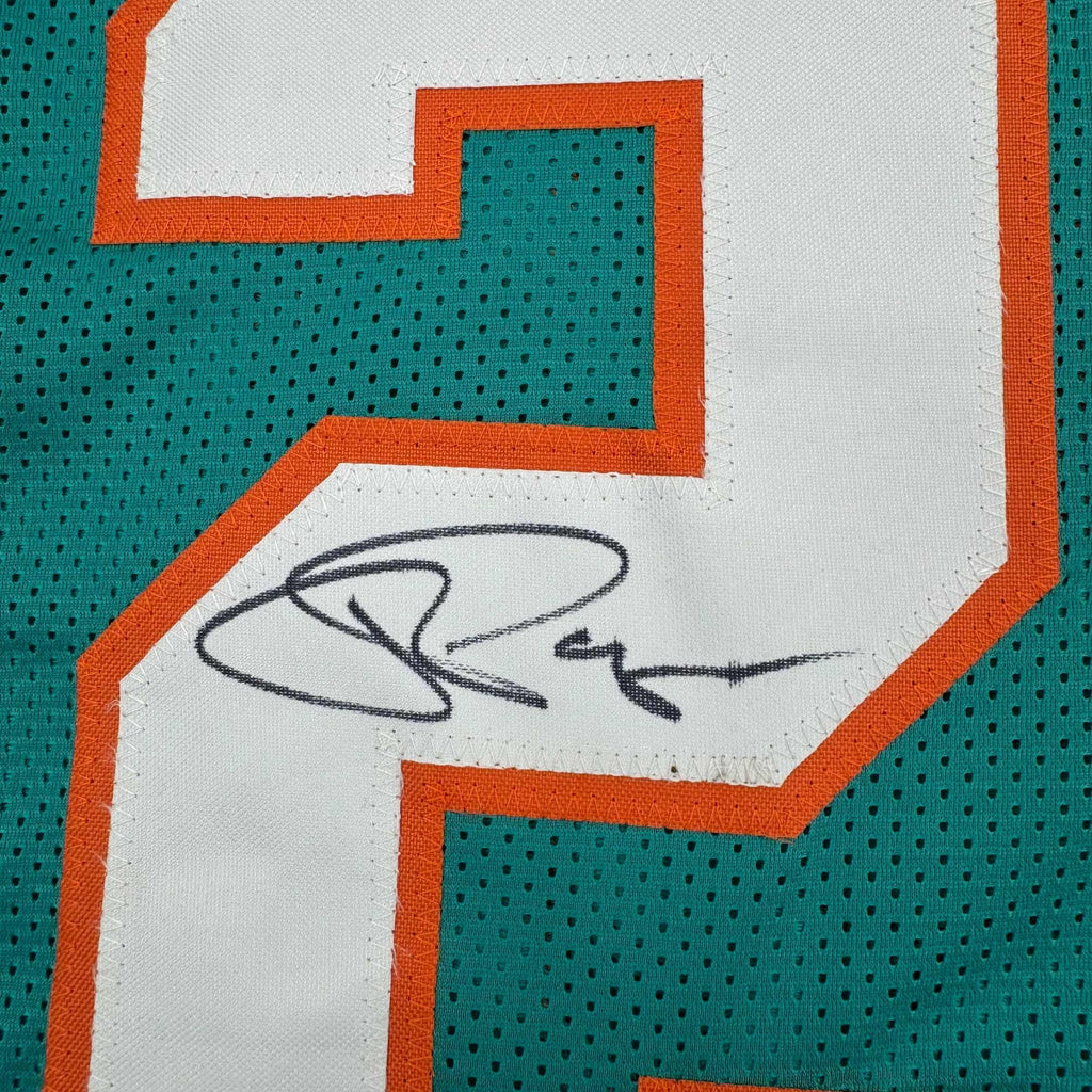 autographed-signed-jordan-poyer-miami-teal-football-jersey-beckett-bas-coa