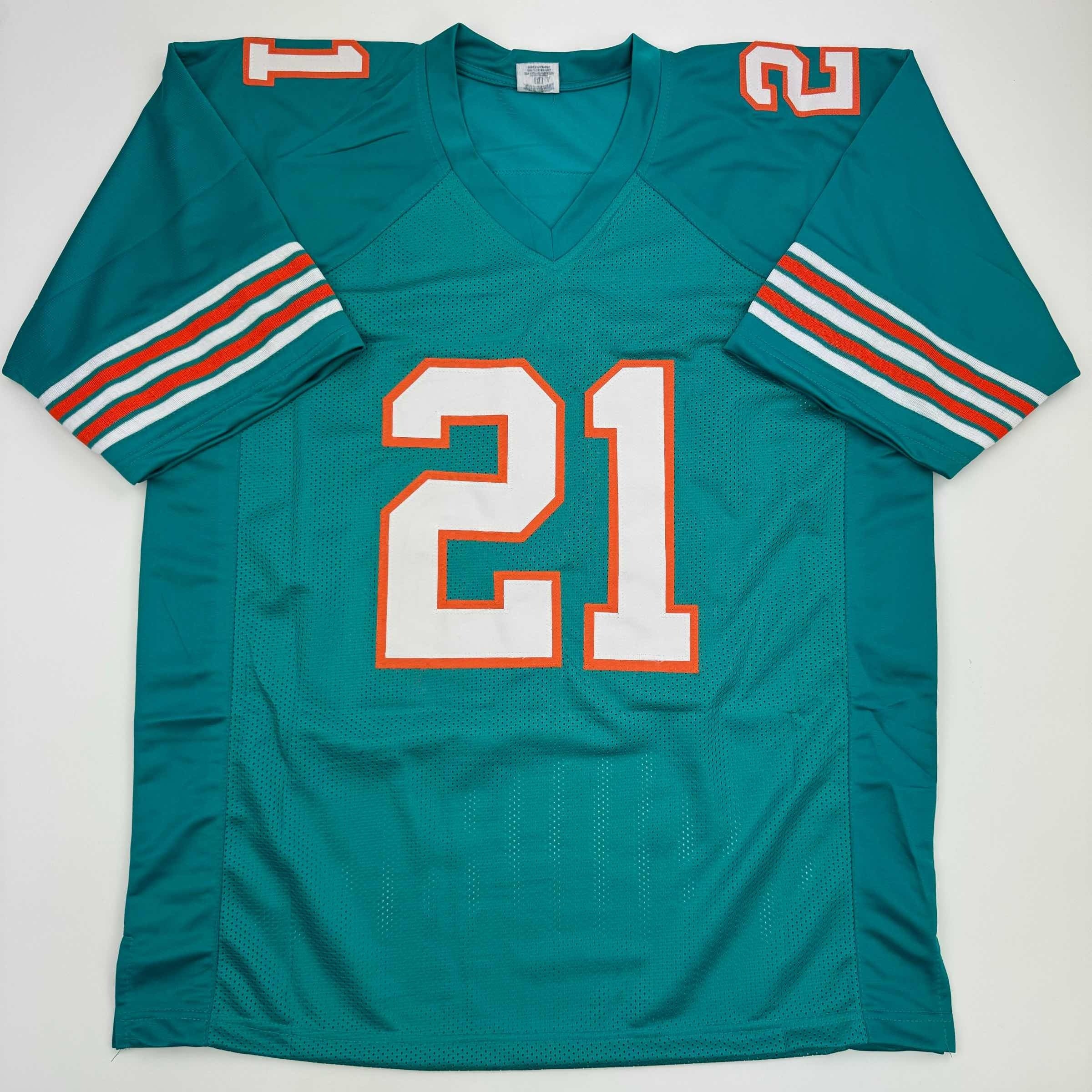 autographed-signed-jordan-poyer-miami-teal-football-jersey-beckett-bas-coa