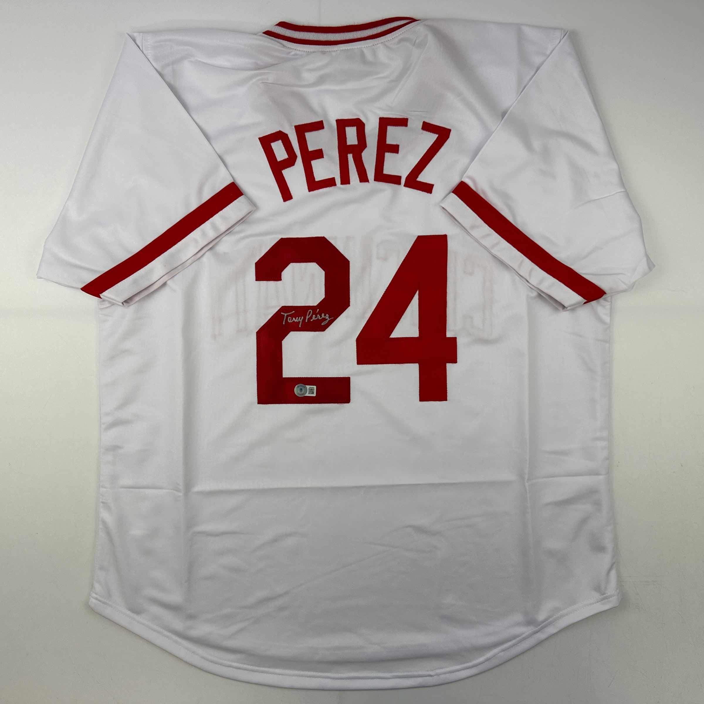 autographed-signed-tony-perez-cincinnati-white-baseball-jersey-beckett-bas-coa