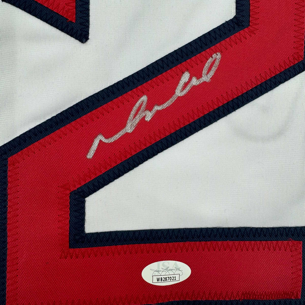 autographed-signed-mike-napoli-boston-red-sox-white-baseball-jersey-jsa-coa