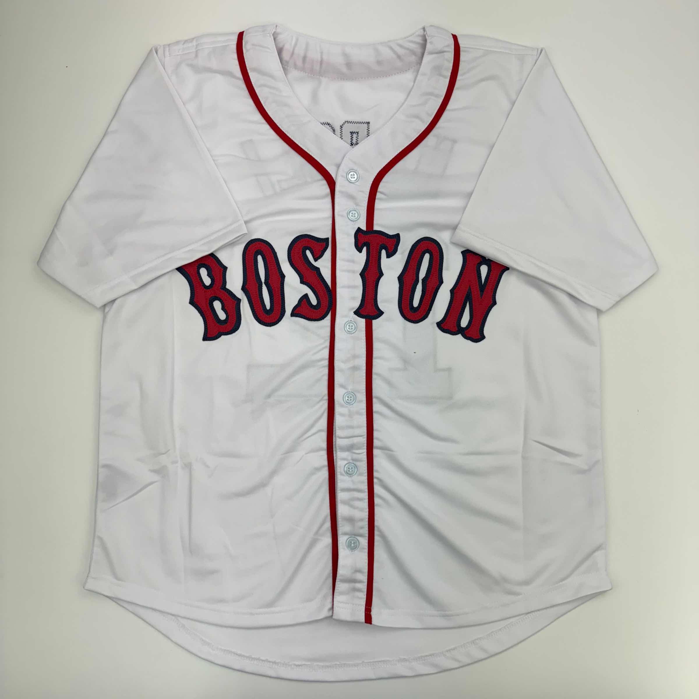 autographed-signed-mike-napoli-boston-red-sox-white-baseball-jersey-jsa-coa