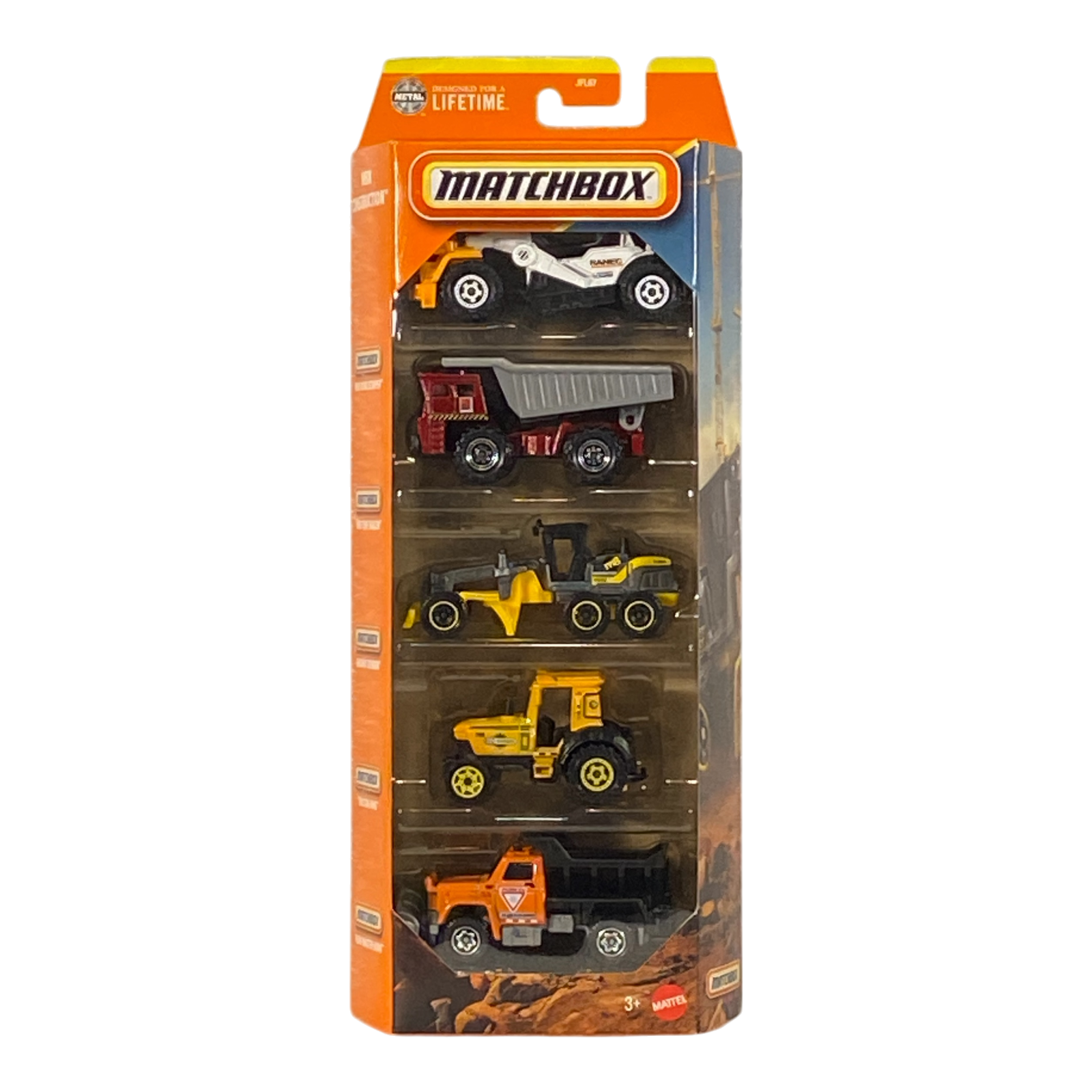 Matchbox MBX Construction 5 Pack Die-Cast Vehicle Set