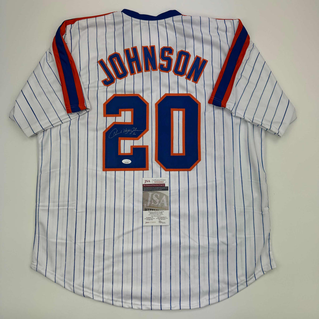 autographed-signed-howard-johnson-hojo-new-york-pinstripe-baseball-jersey-jsa-coa