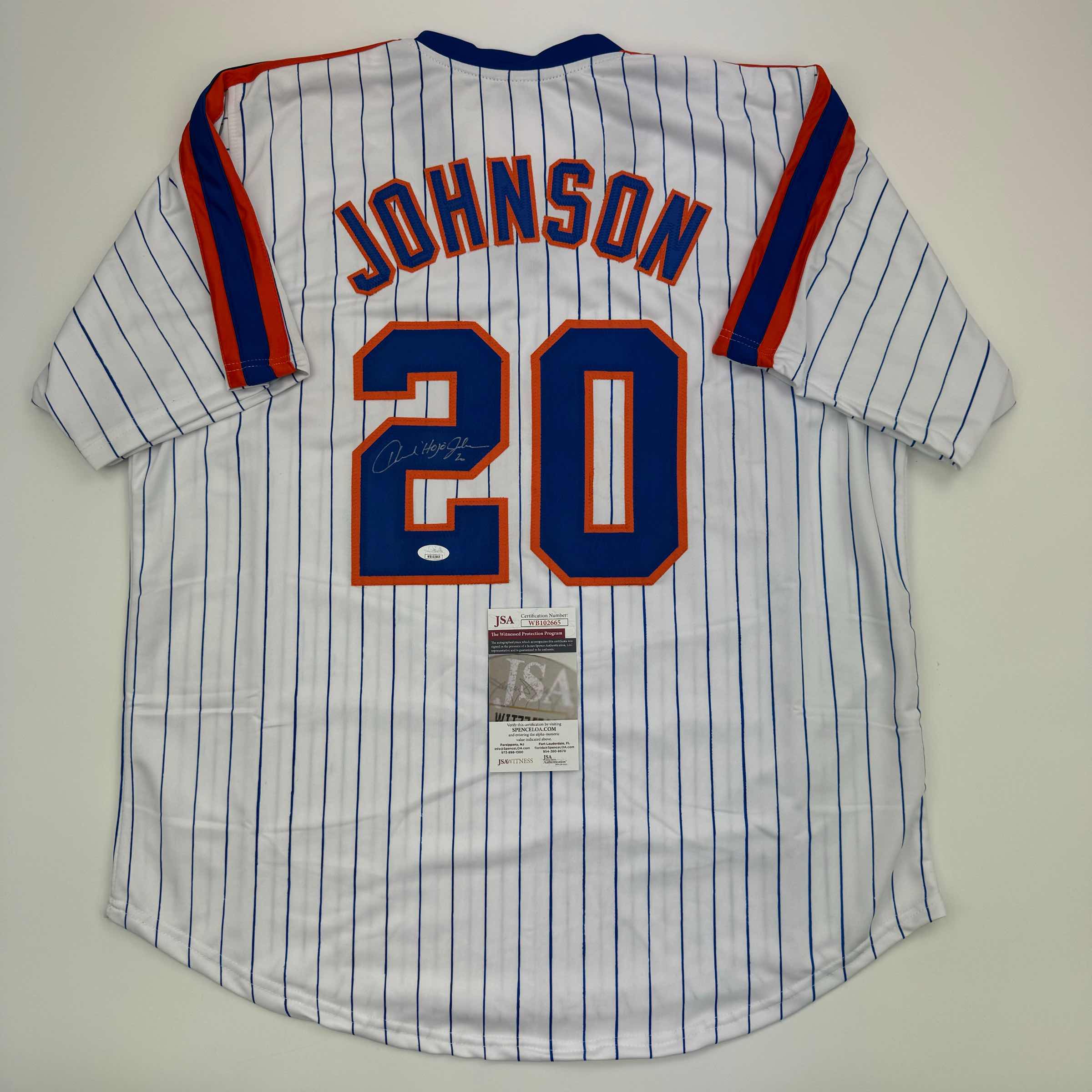 autographed-signed-howard-johnson-hojo-new-york-pinstripe-baseball-jersey-jsa-coa
