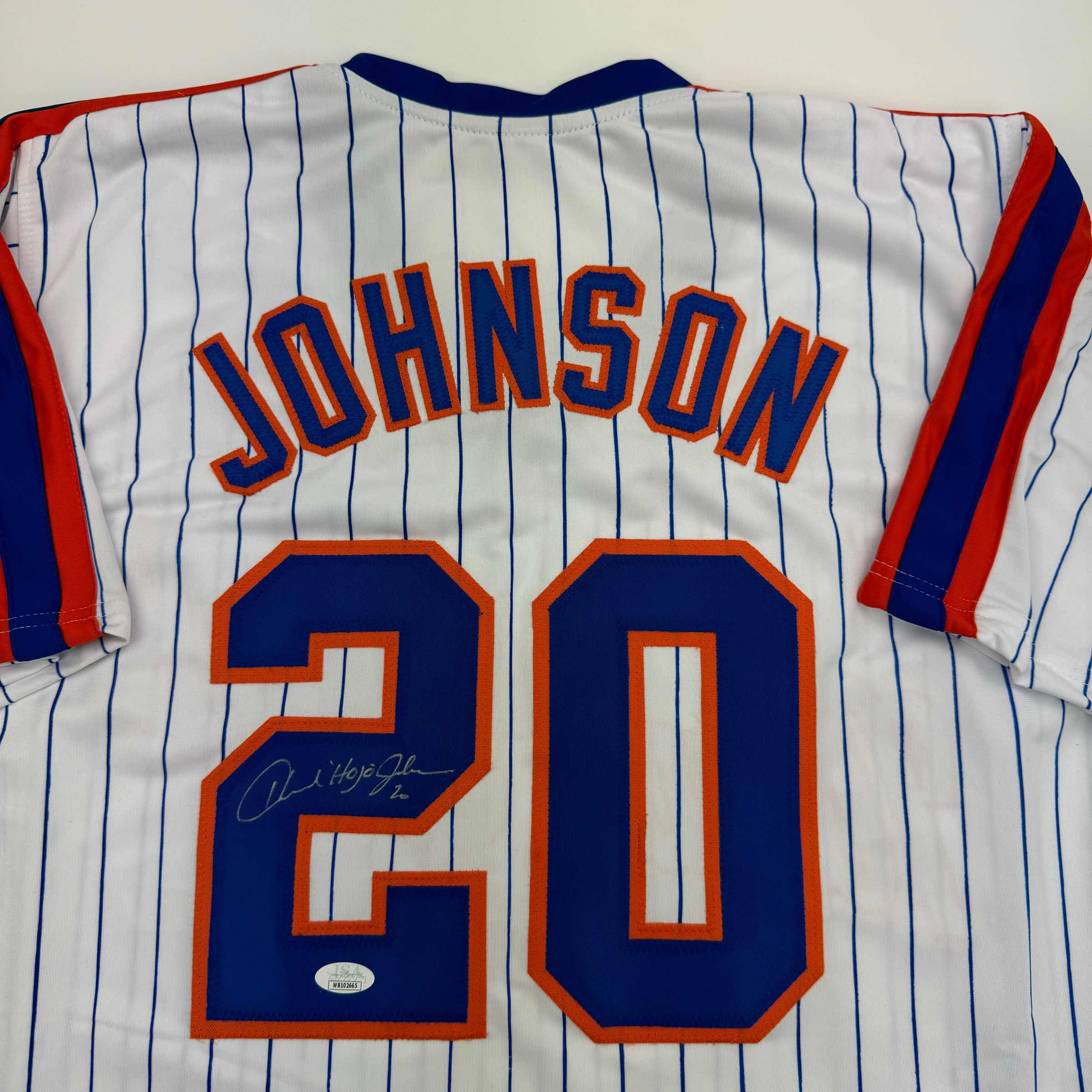 autographed-signed-howard-johnson-hojo-new-york-pinstripe-baseball-jersey-jsa-coa