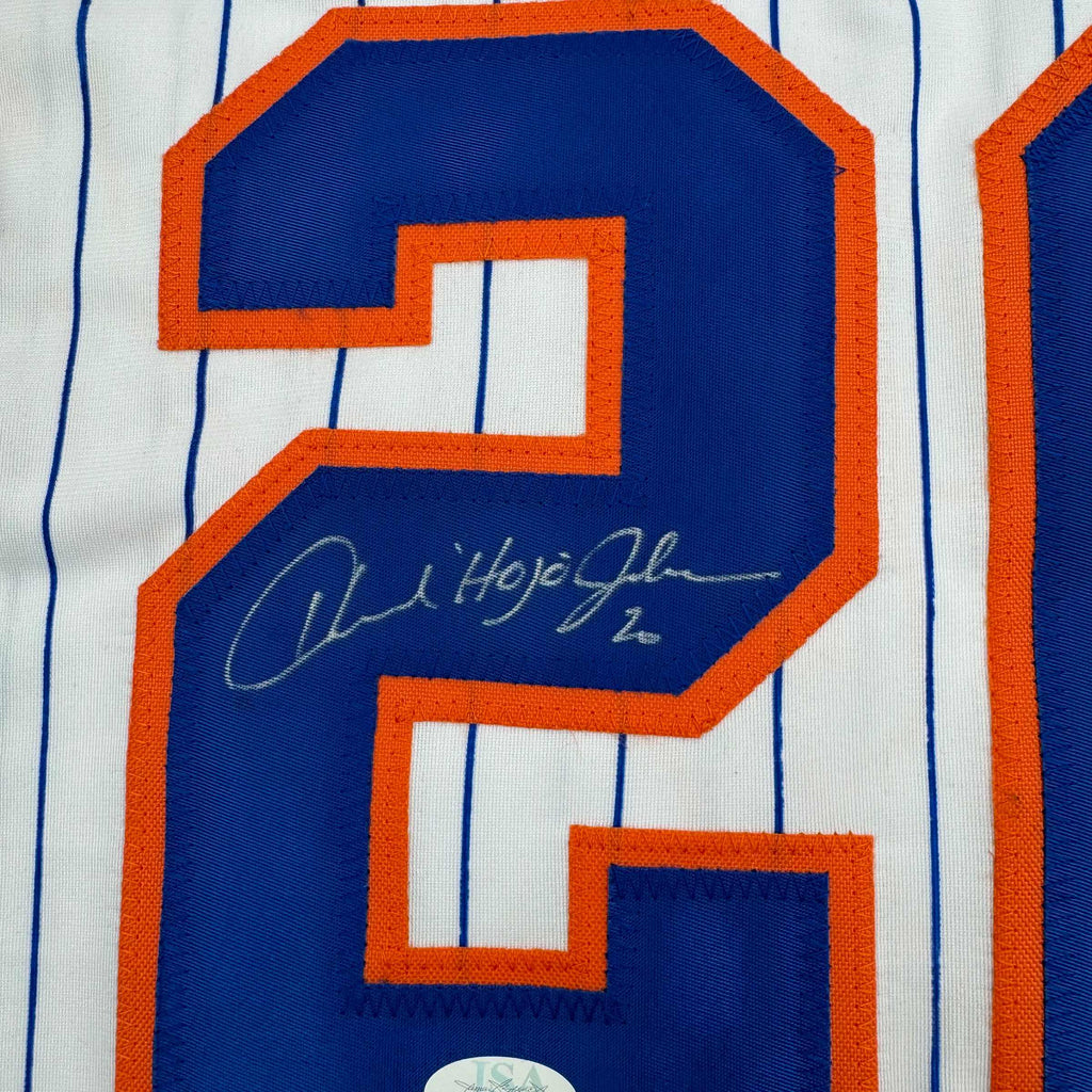autographed-signed-howard-johnson-hojo-new-york-pinstripe-baseball-jersey-jsa-coa