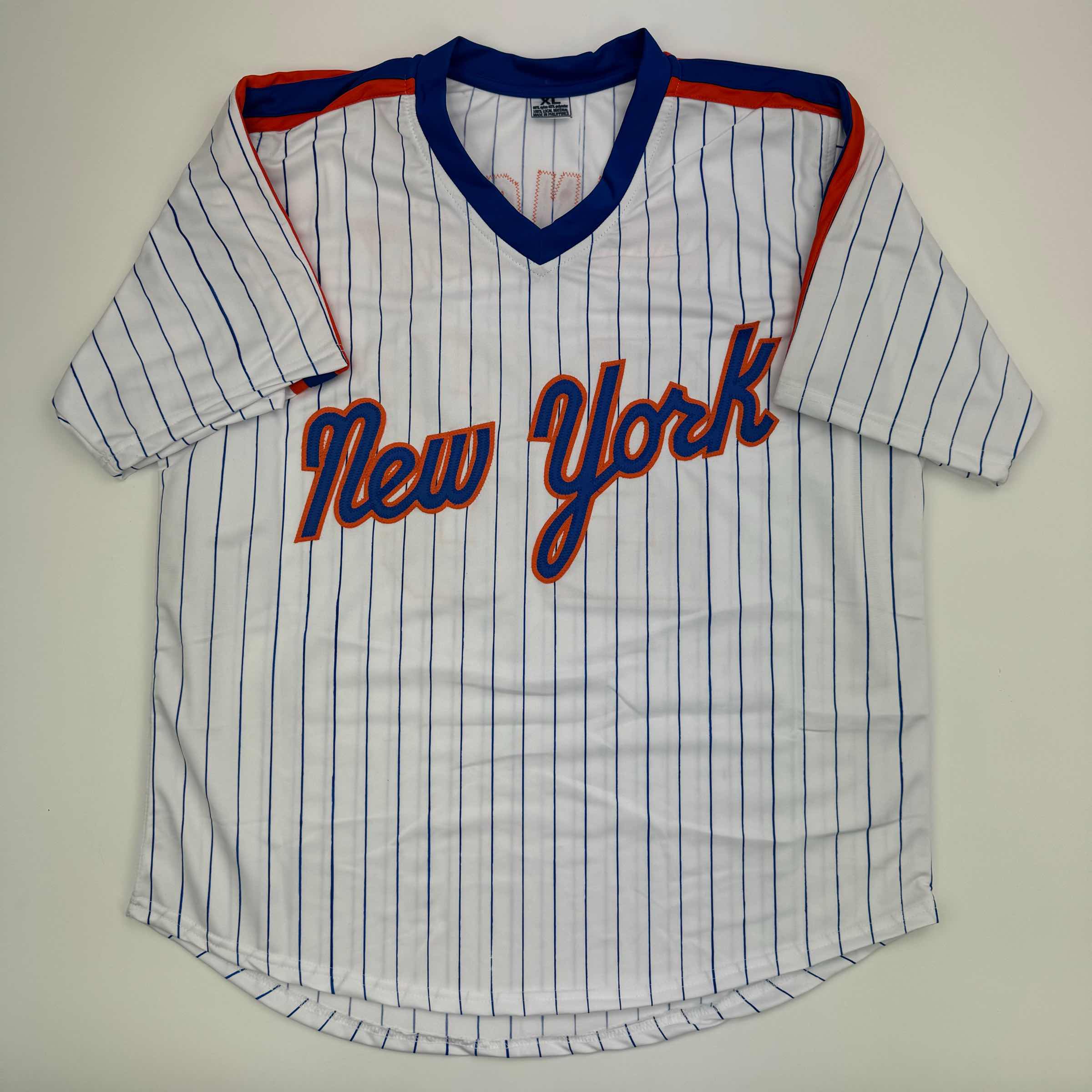 autographed-signed-howard-johnson-hojo-new-york-pinstripe-baseball-jersey-jsa-coa