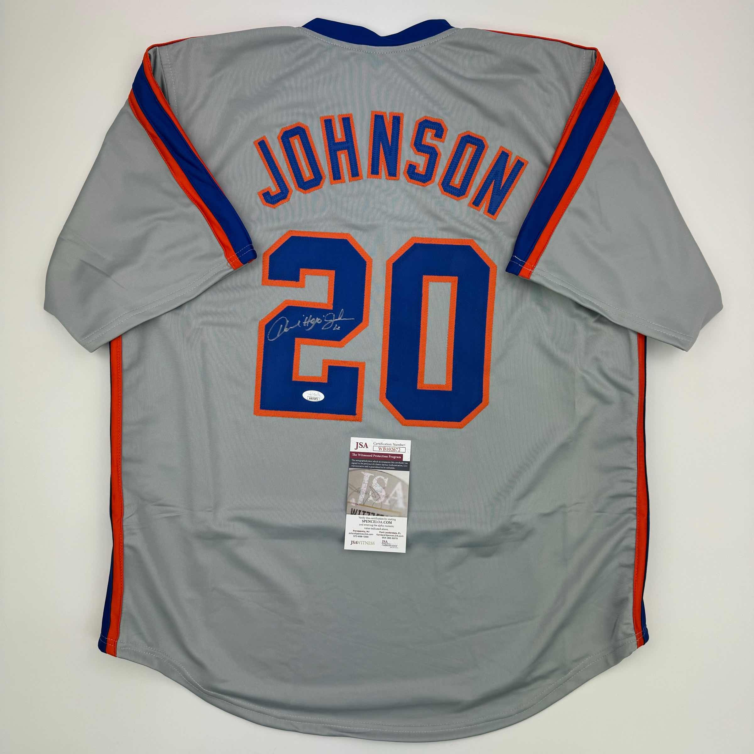 autographed-signed-howard-johnson-hojo-new-york-grey-baseball-jersey-jsa-coa