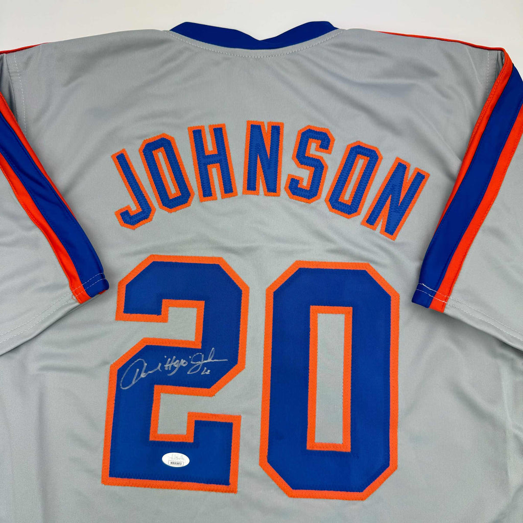 autographed-signed-howard-johnson-hojo-new-york-grey-baseball-jersey-jsa-coa