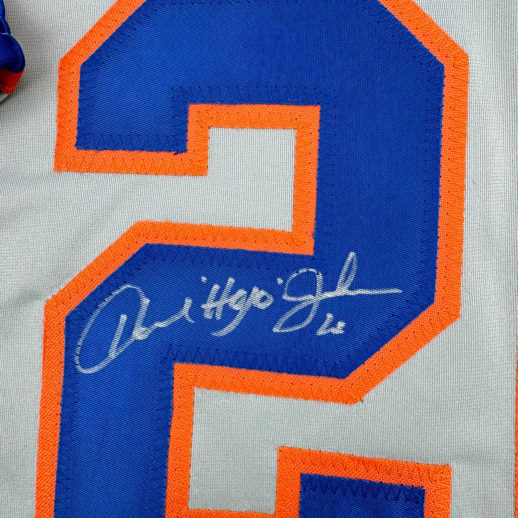 autographed-signed-howard-johnson-hojo-new-york-grey-baseball-jersey-jsa-coa