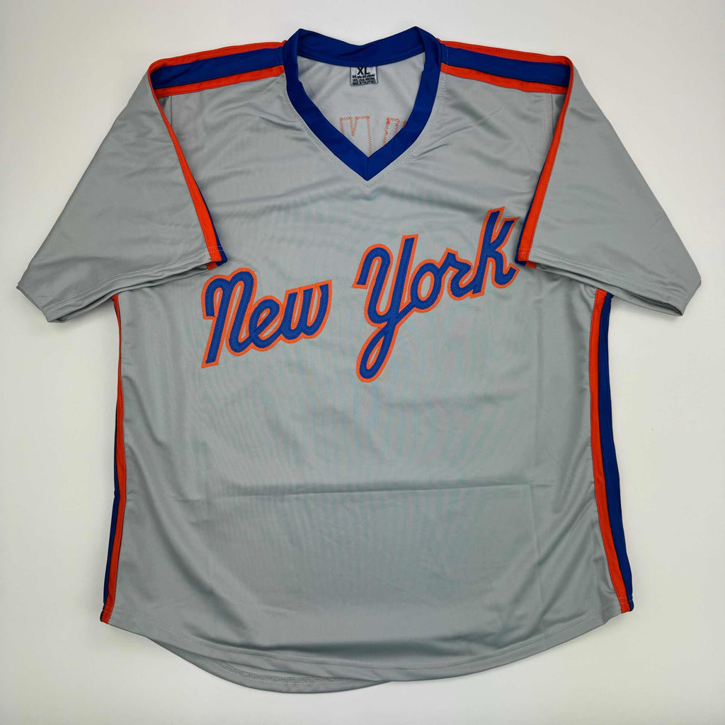 autographed-signed-howard-johnson-hojo-new-york-grey-baseball-jersey-jsa-coa