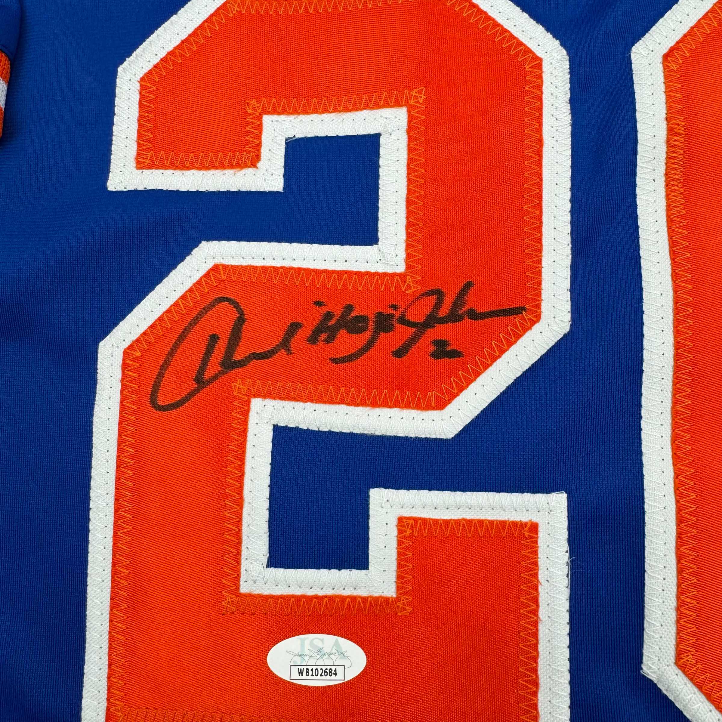 autographed-signed-howard-johnson-hojo-new-york-blue-baseball-jersey-jsa-coa