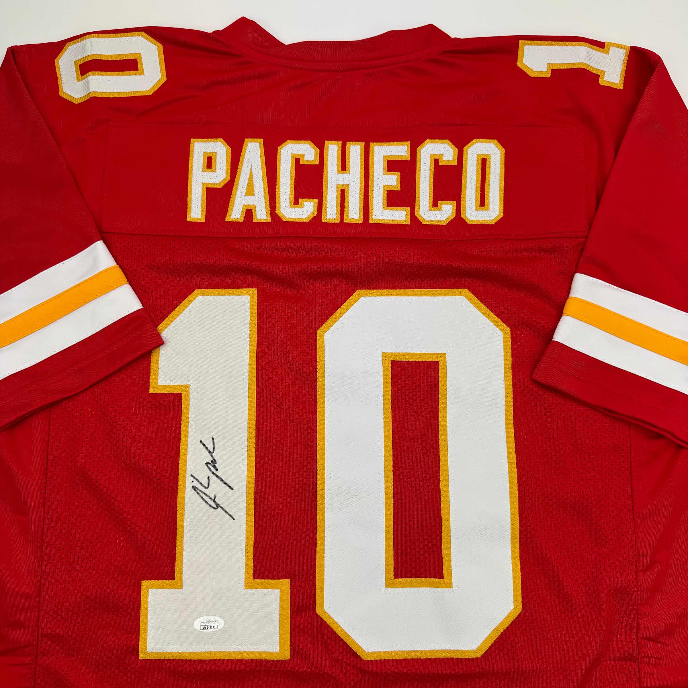 autographed-signed-isiah-pacheco-kansas-city-red-football-jersey-jsa-coa