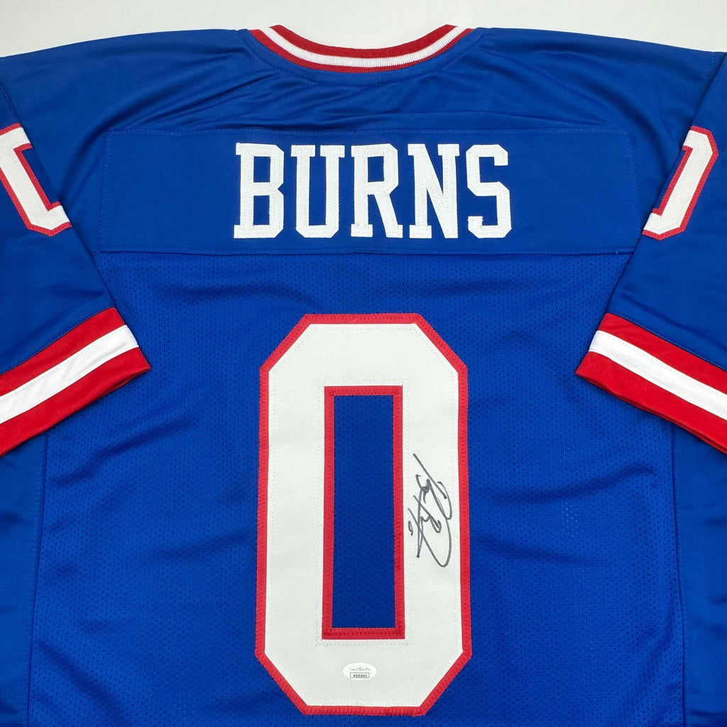 autographed-signed-brian-burns-new-york-retro-blue-football-jersey-jsa-coa