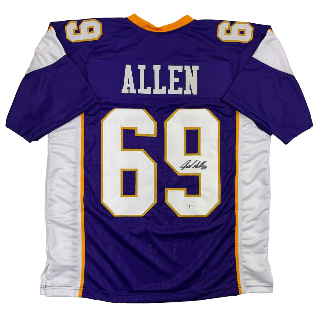autographed-signed-jared-allen-minnesota-purple-football-jersey-beckett-bas-coa