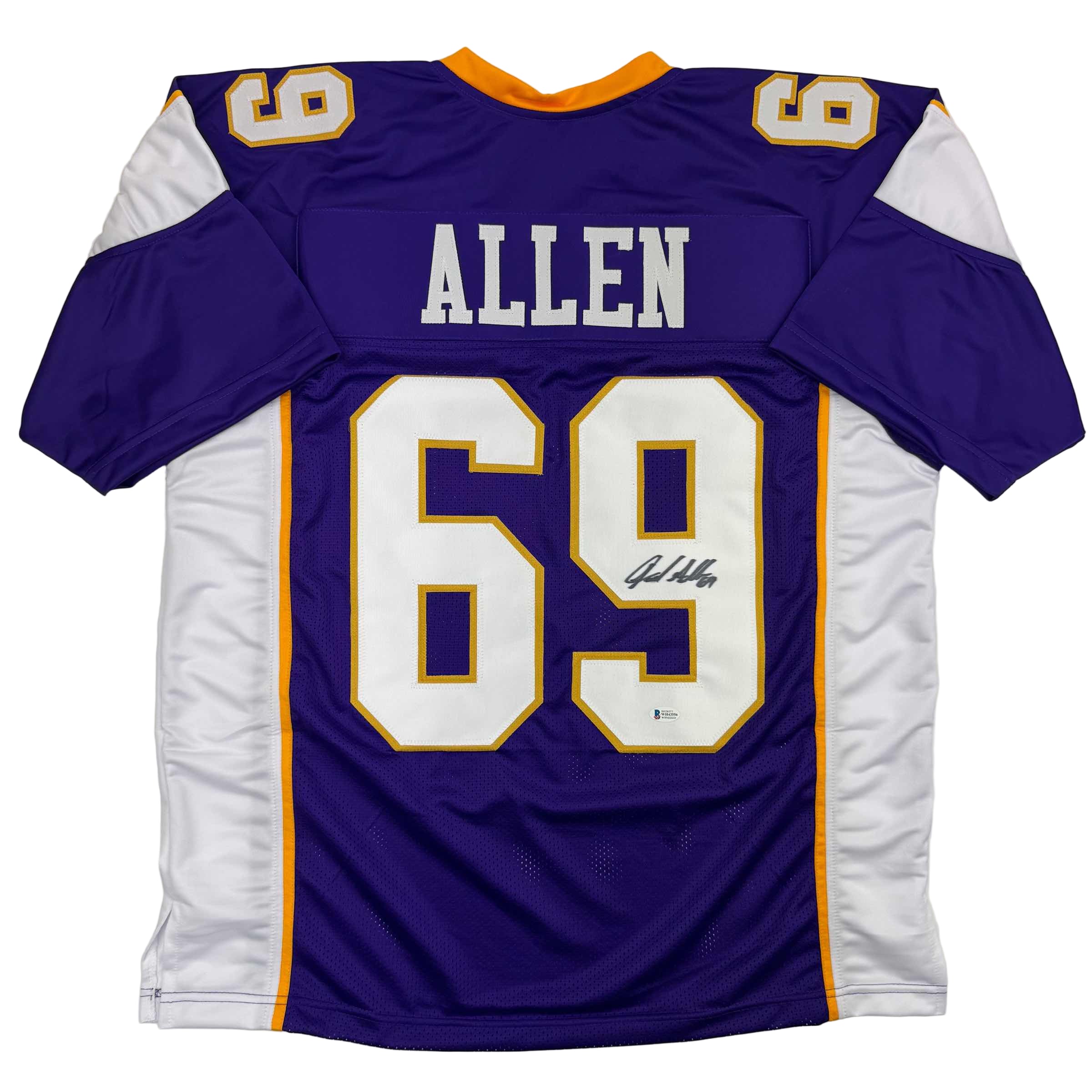 autographed-signed-jared-allen-minnesota-purple-football-jersey-beckett-bas-coa