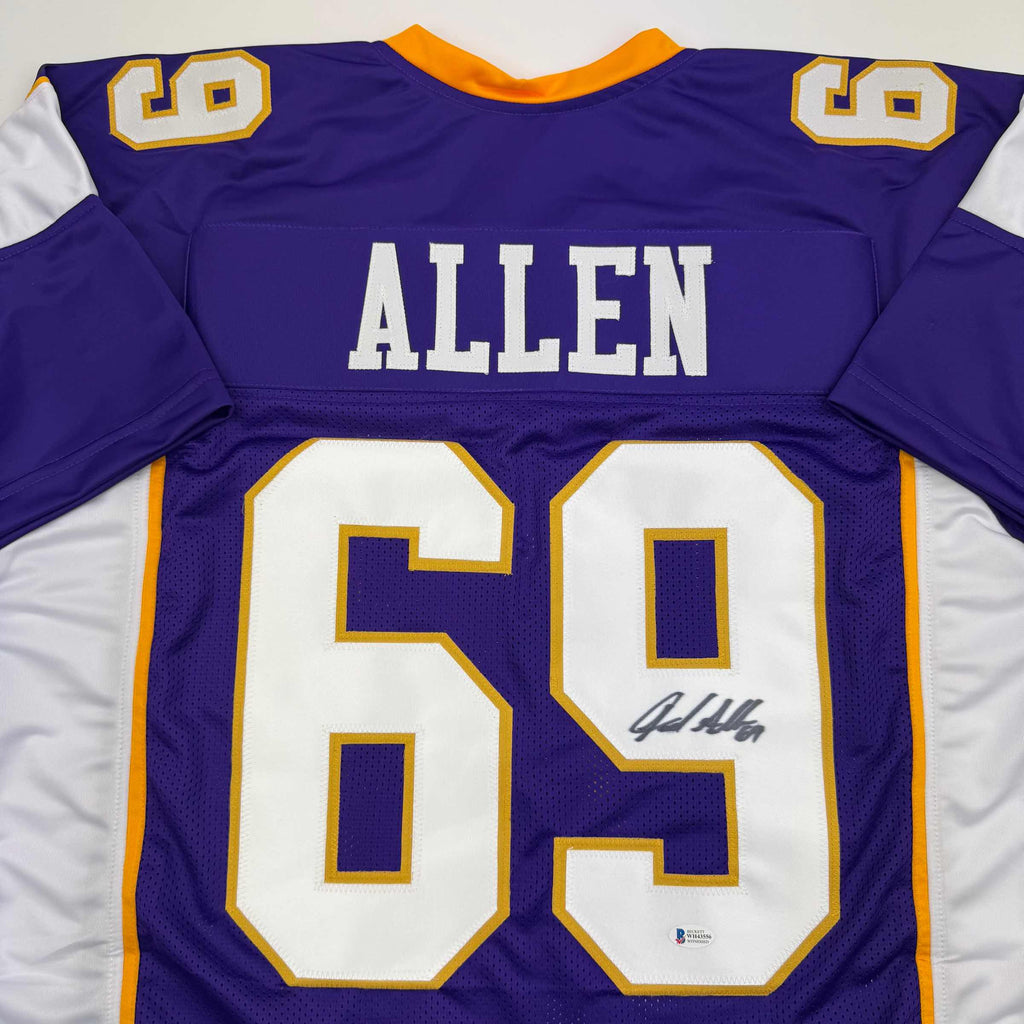 autographed-signed-jared-allen-minnesota-purple-football-jersey-beckett-bas-coa