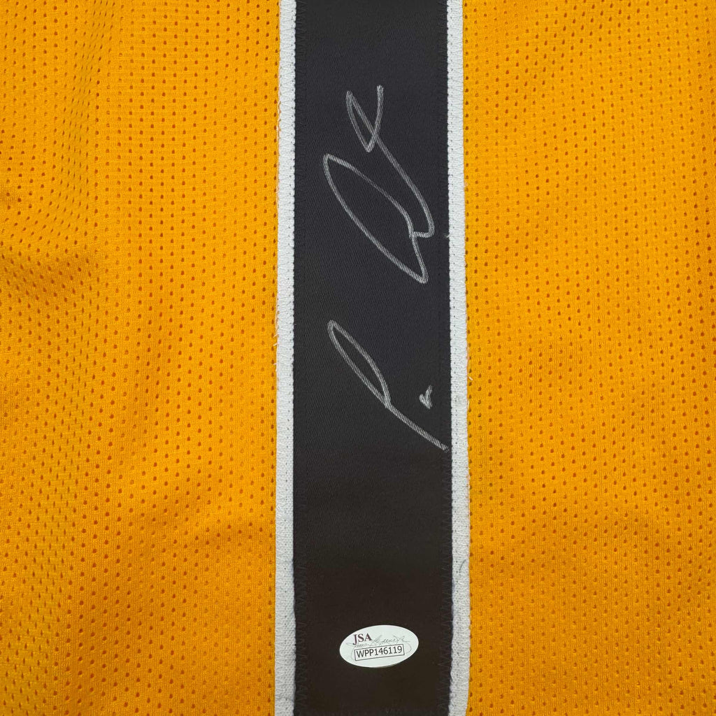 autographed-signed-tavon-austin-west-virginia-yellow-college-football-jersey-jsa-coa