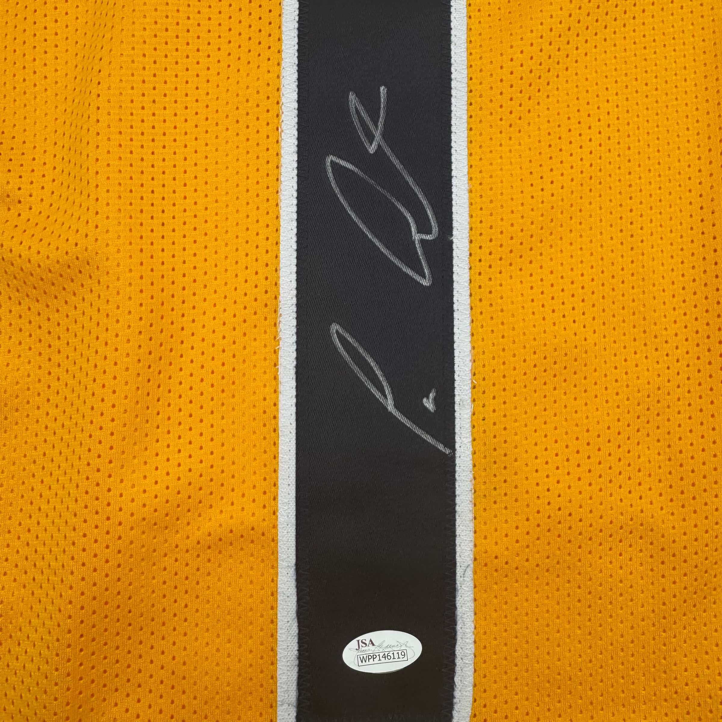 autographed-signed-tavon-austin-west-virginia-yellow-college-football-jersey-jsa-coa