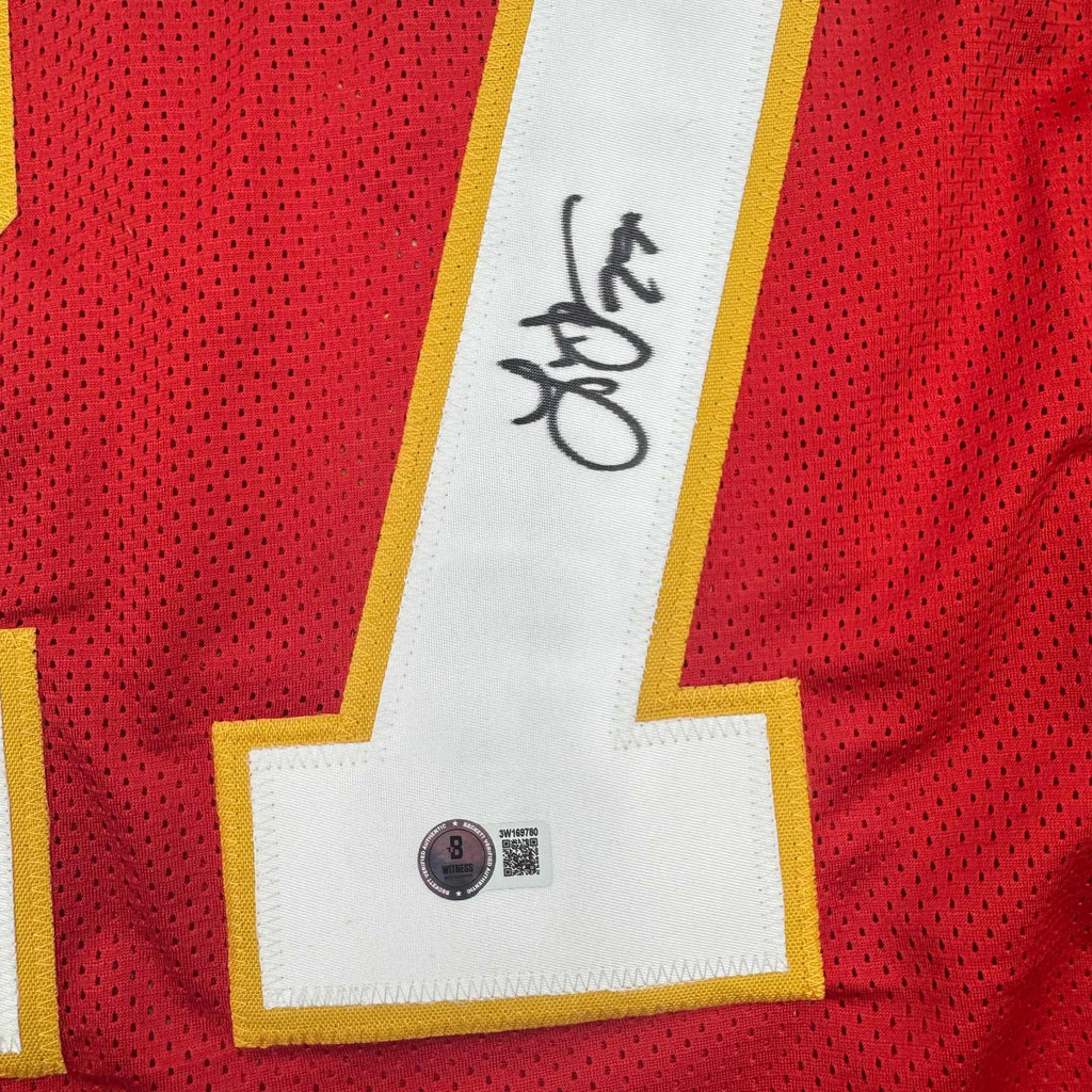 autographed-signed-larry-johnson-kansas-city-red-football-jersey-beckett-bas-coa