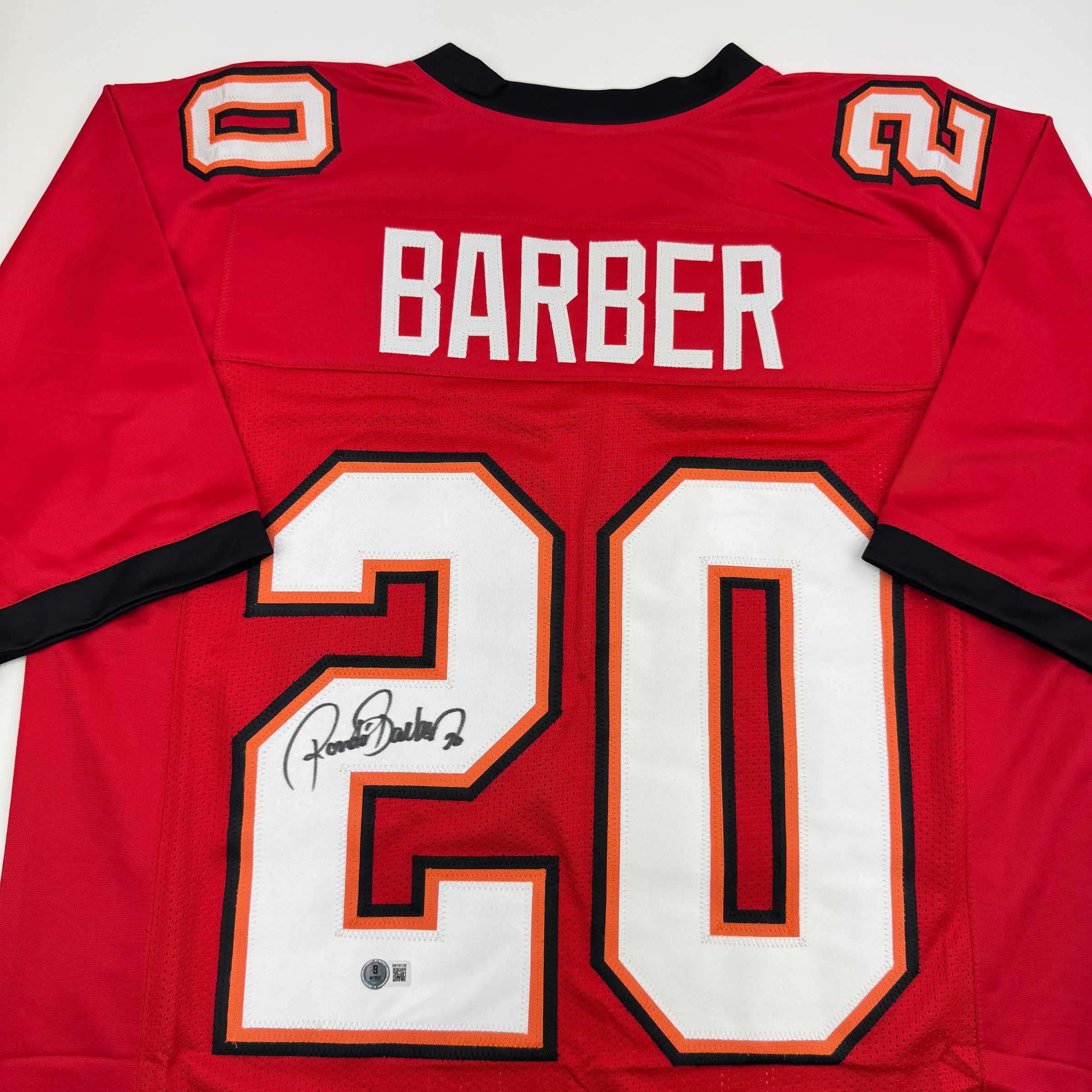 autographed-signed-ronde-barber-tampa-bay-red-football-jersey-beckett-bas-coa