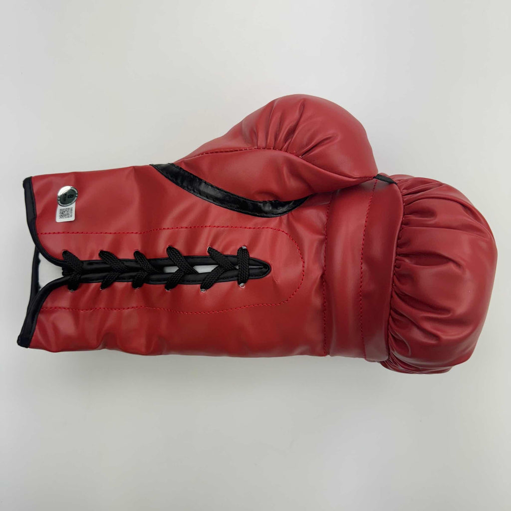 autographed-signed-oscar-de-la-hoya-red-everlast-boxing-glove-beckett-bas-coa