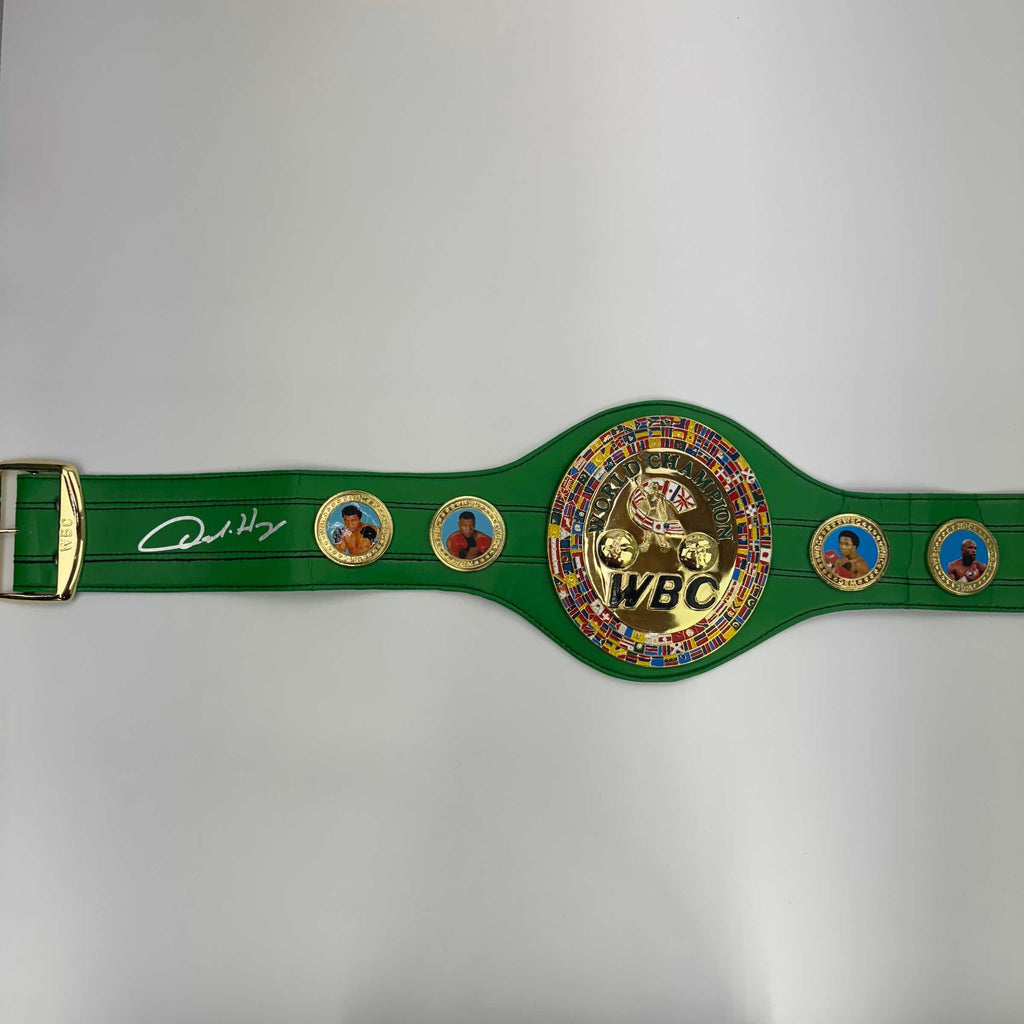 autographed-signed-oscar-de-la-hoya-wbc-green-boxing-replica-championship-belt-beckett-bas-coa
