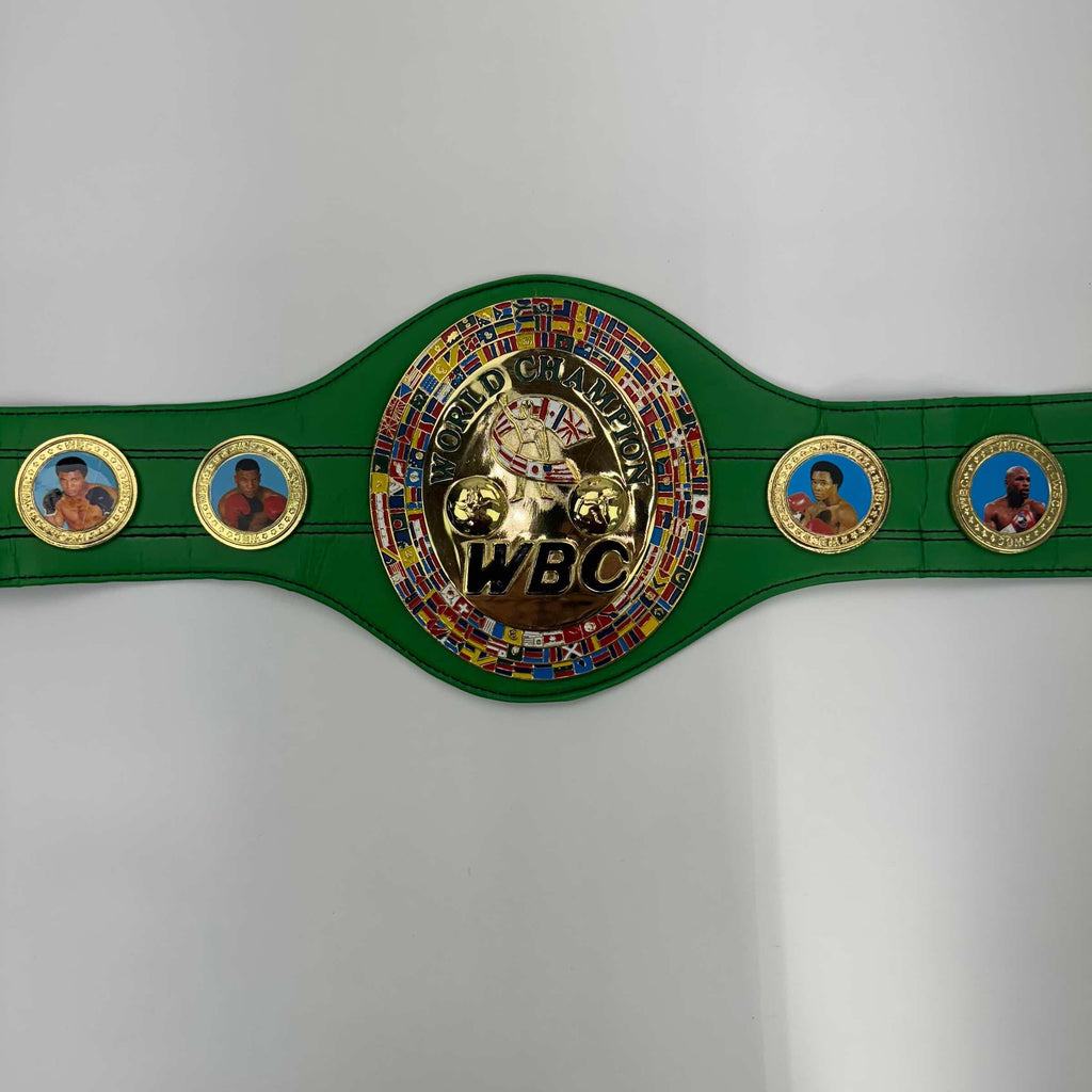 autographed-signed-oscar-de-la-hoya-wbc-green-boxing-replica-championship-belt-beckett-bas-coa
