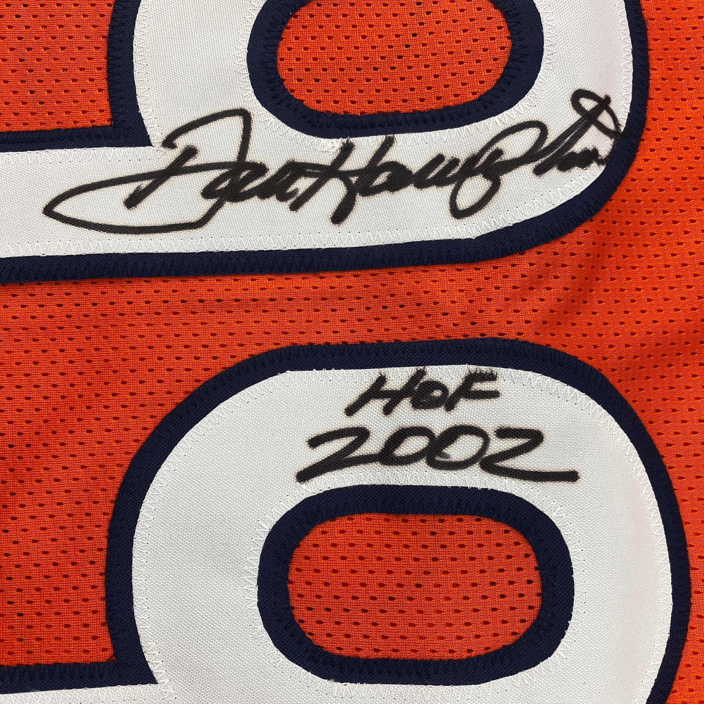 autographed-signed-dan-hampton-hof-2002-chicago-orange-football-jersey-beckett-bas-coa