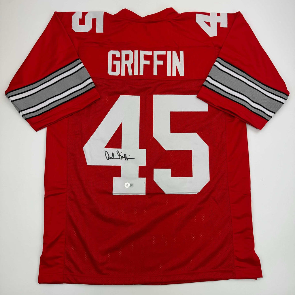 autographed-signed-archie-griffin-ohio-state-red-college-football-jersey-beckett-bas-coa